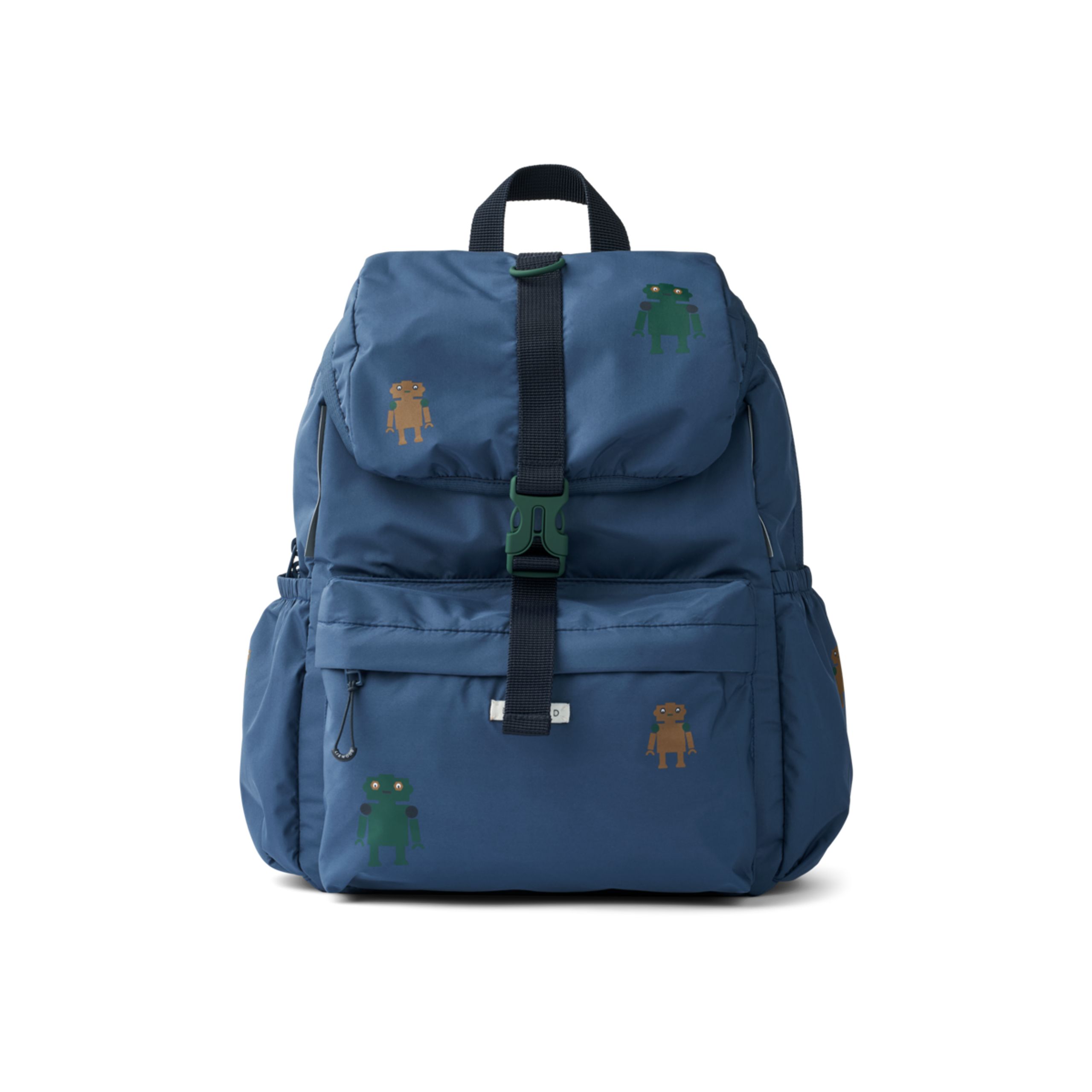 LIEWOOD - Champagne glass - Bertram School bag - Robots / Indigo blue