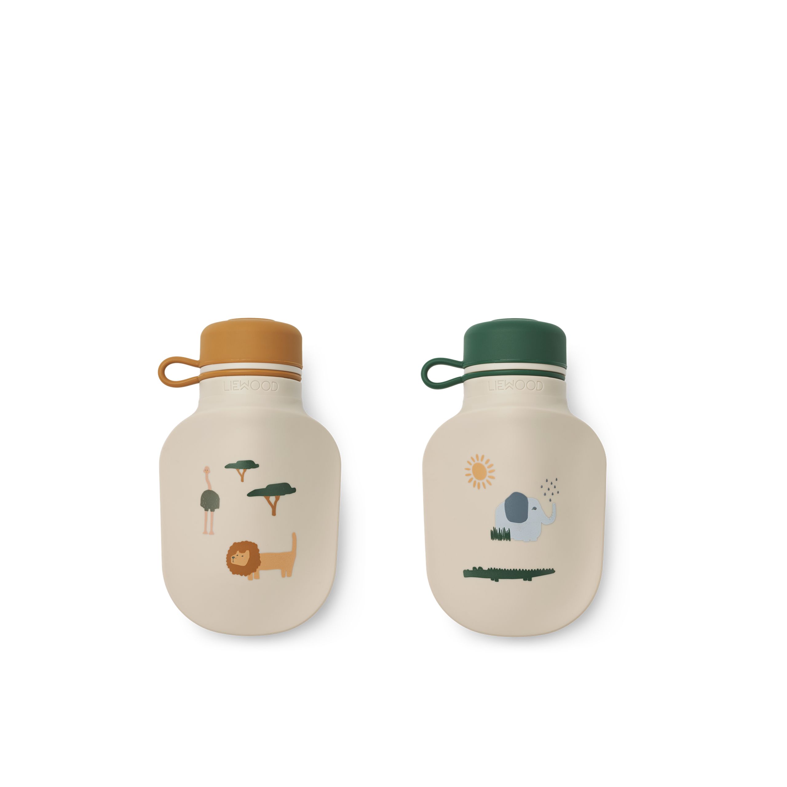 LIEWOOD - Trinkflasche für Kinder - Lizzie Smoothie Bottle 2-pack - 1111 Safari Sandy Mix
