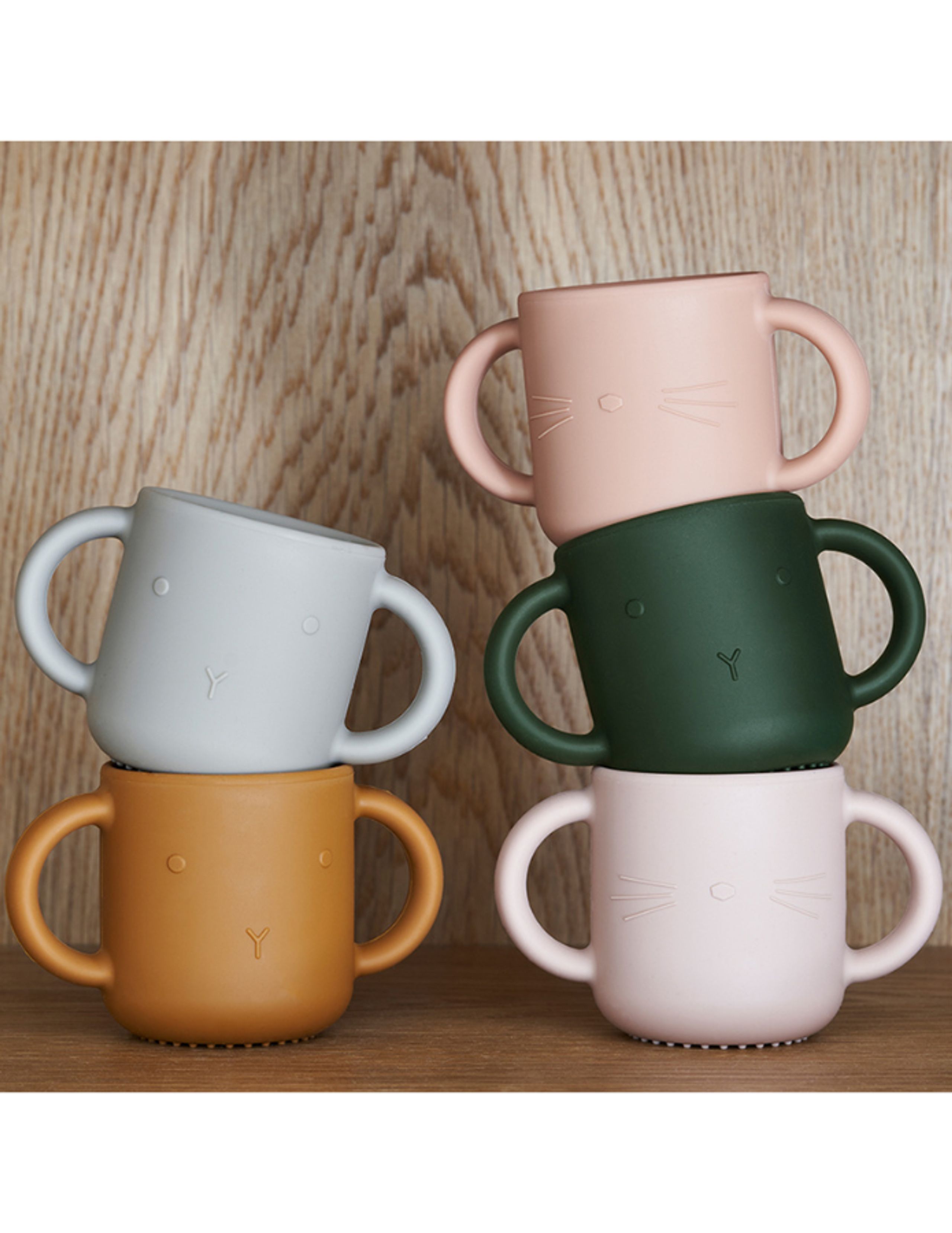 LIEWOOD - Becher für Kinder - Gene Cup 2-pack - Cat / Tuscany Rose