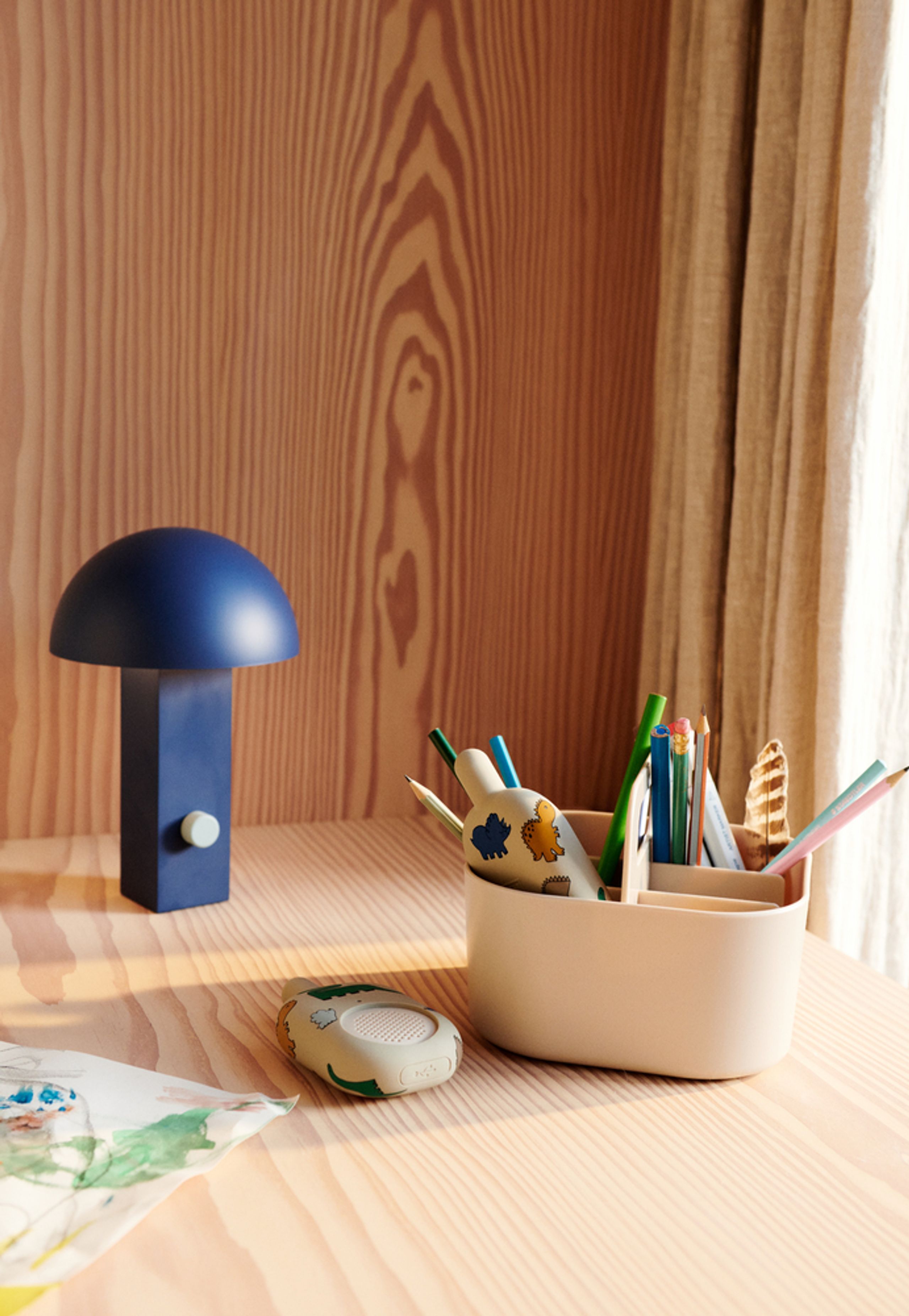 LIEWOOD - Pierre à pizza - Hyppolite Portable Lamp - Indigo blue