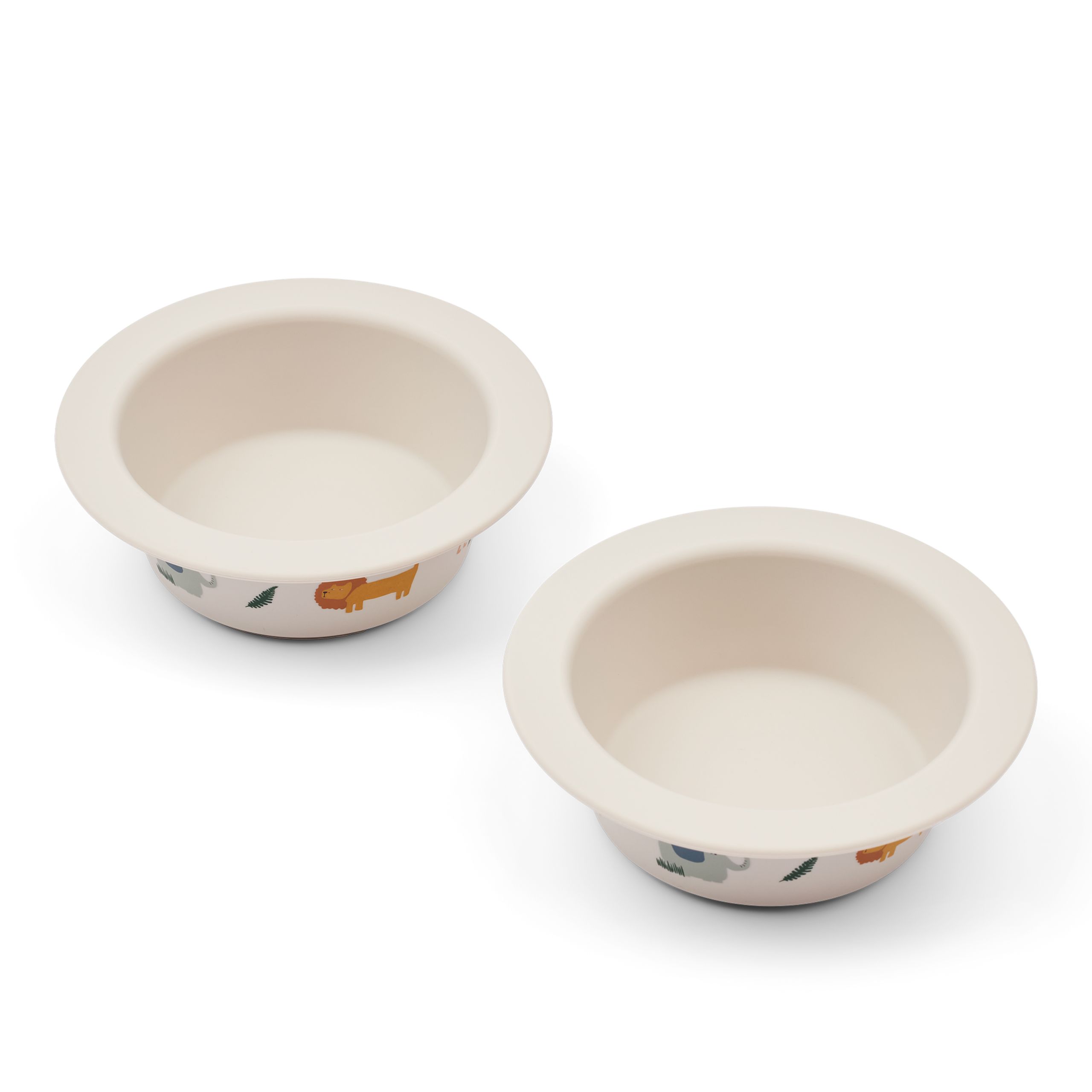 LIEWOOD - Bol pour enfants - Peony Printed Suction Bowl 2-pack - 1111 Safari Sandy Mix