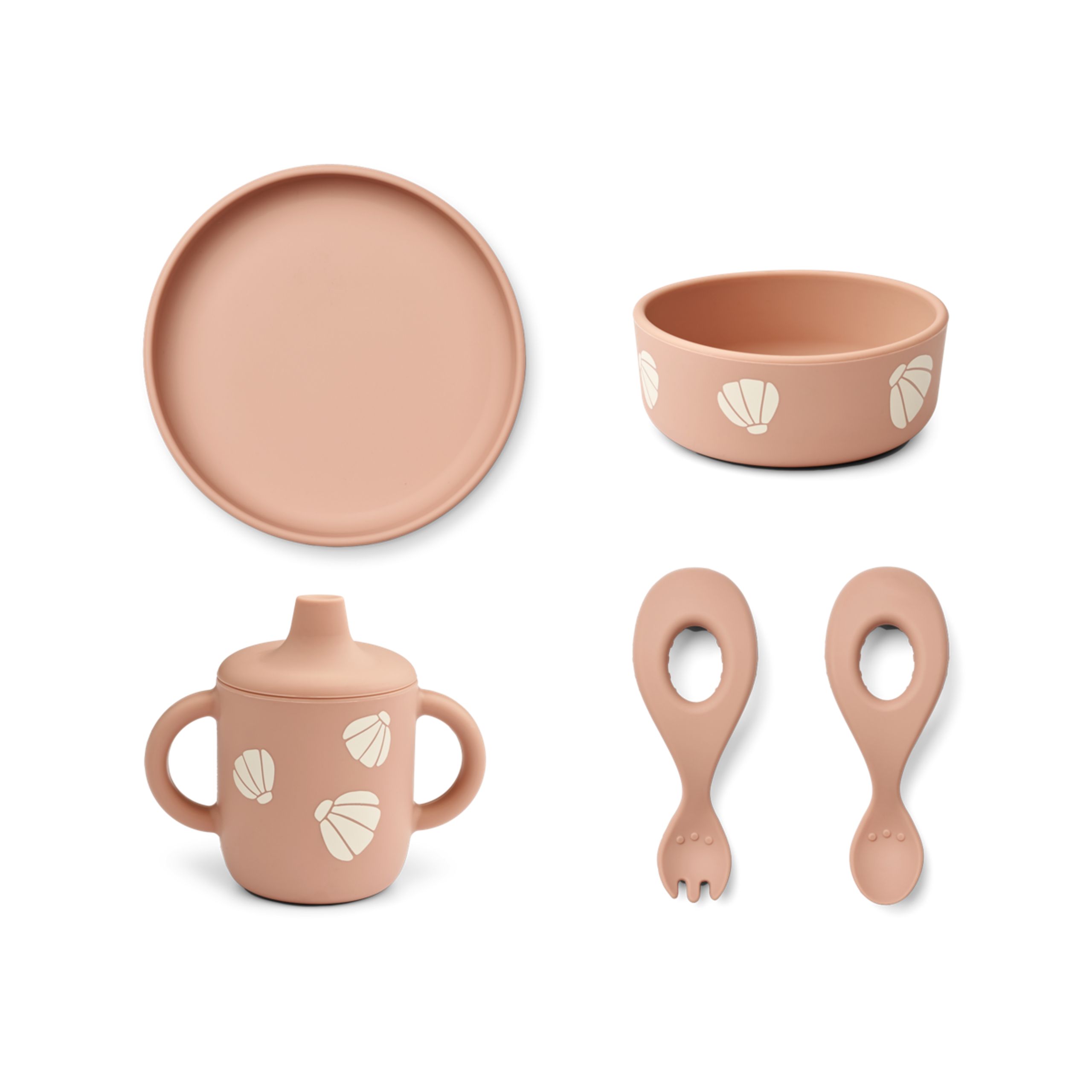 LIEWOOD - Vaisselle pour enfants - Ryle Printed Tableware Set - Shell / Pale Tuscany