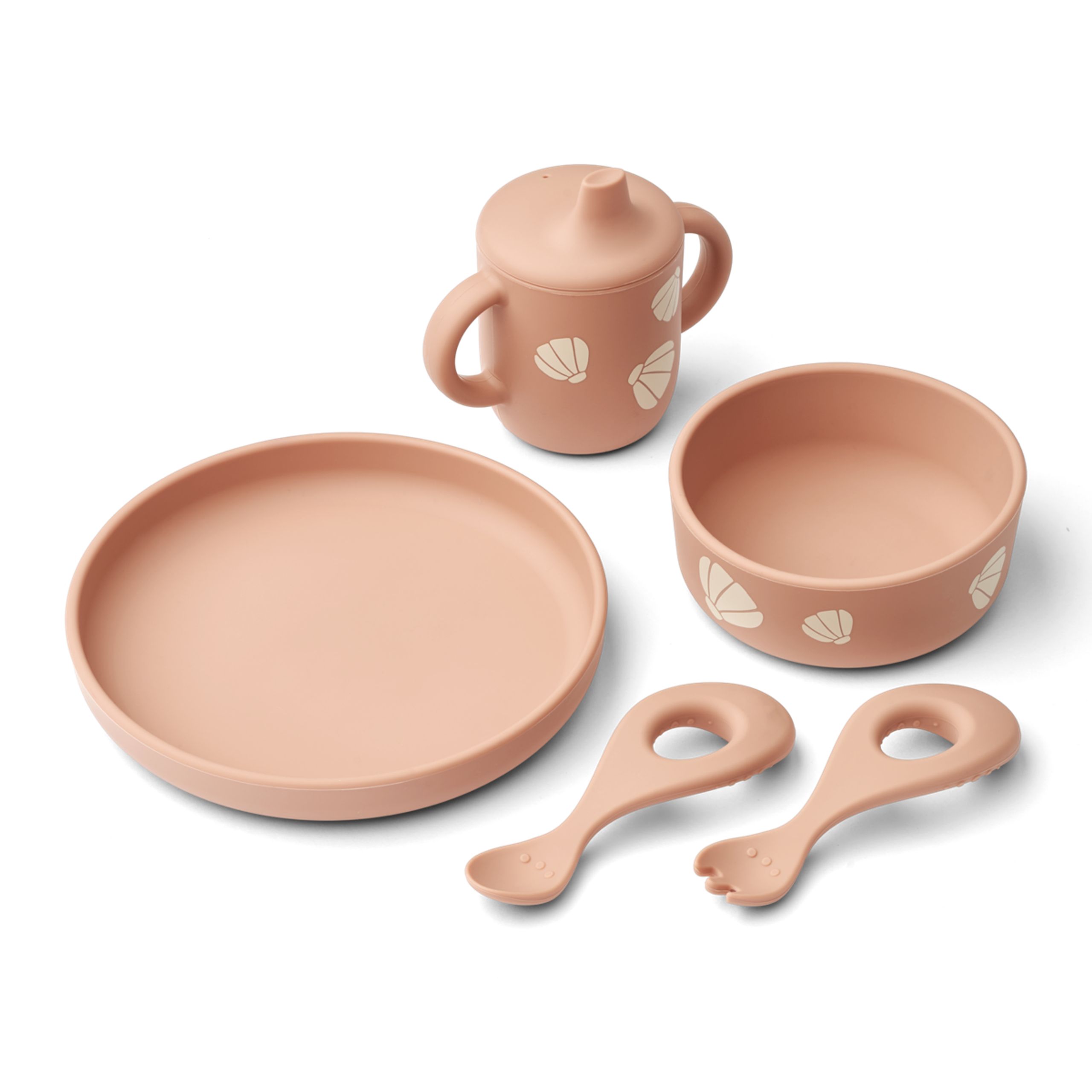 LIEWOOD - Vaisselle pour enfants - Ryle Printed Tableware Set - Shell / Pale Tuscany