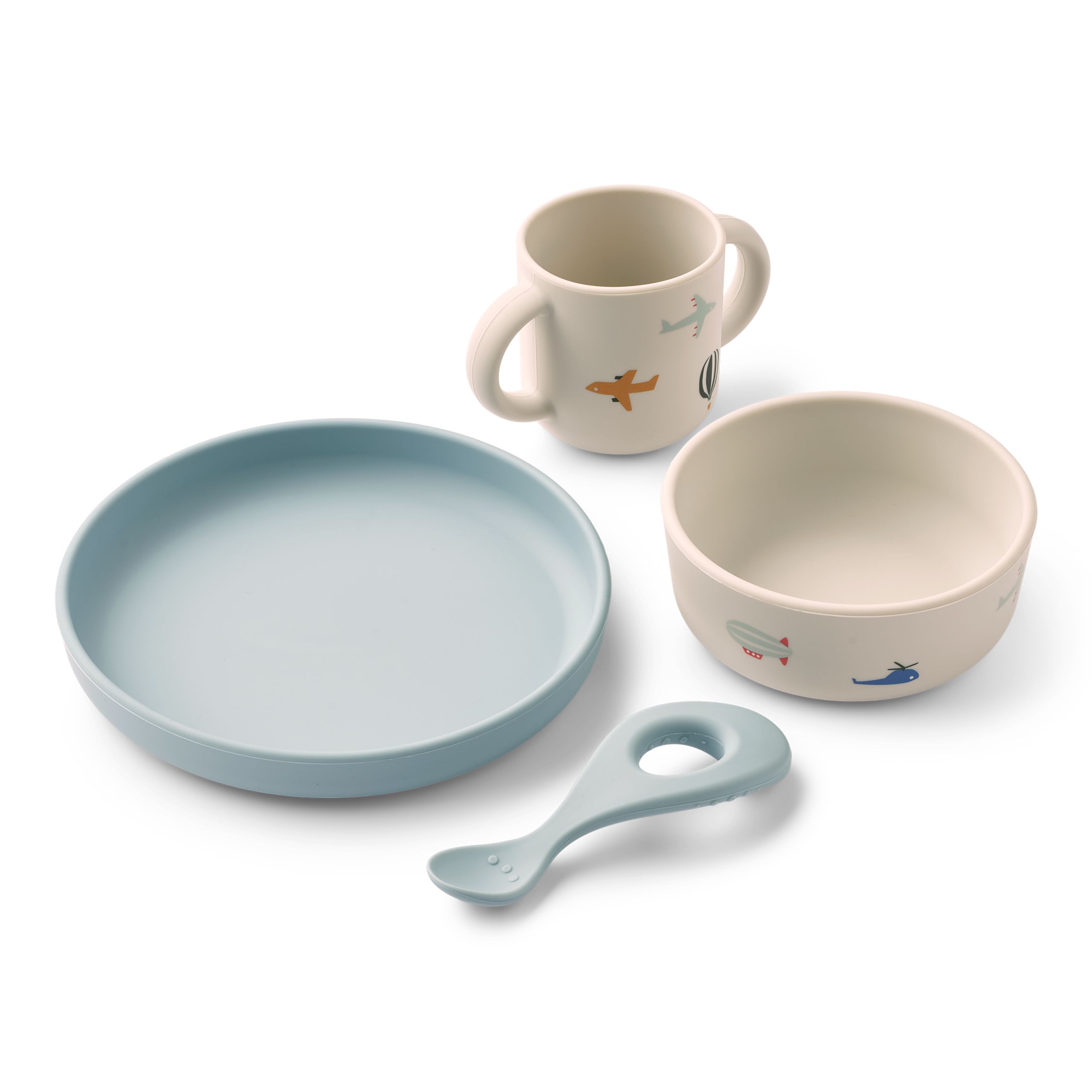 LIEWOOD - Vaisselle pour enfants - Vivi Printed Tableware Set - 2330 Aviator / Ecru