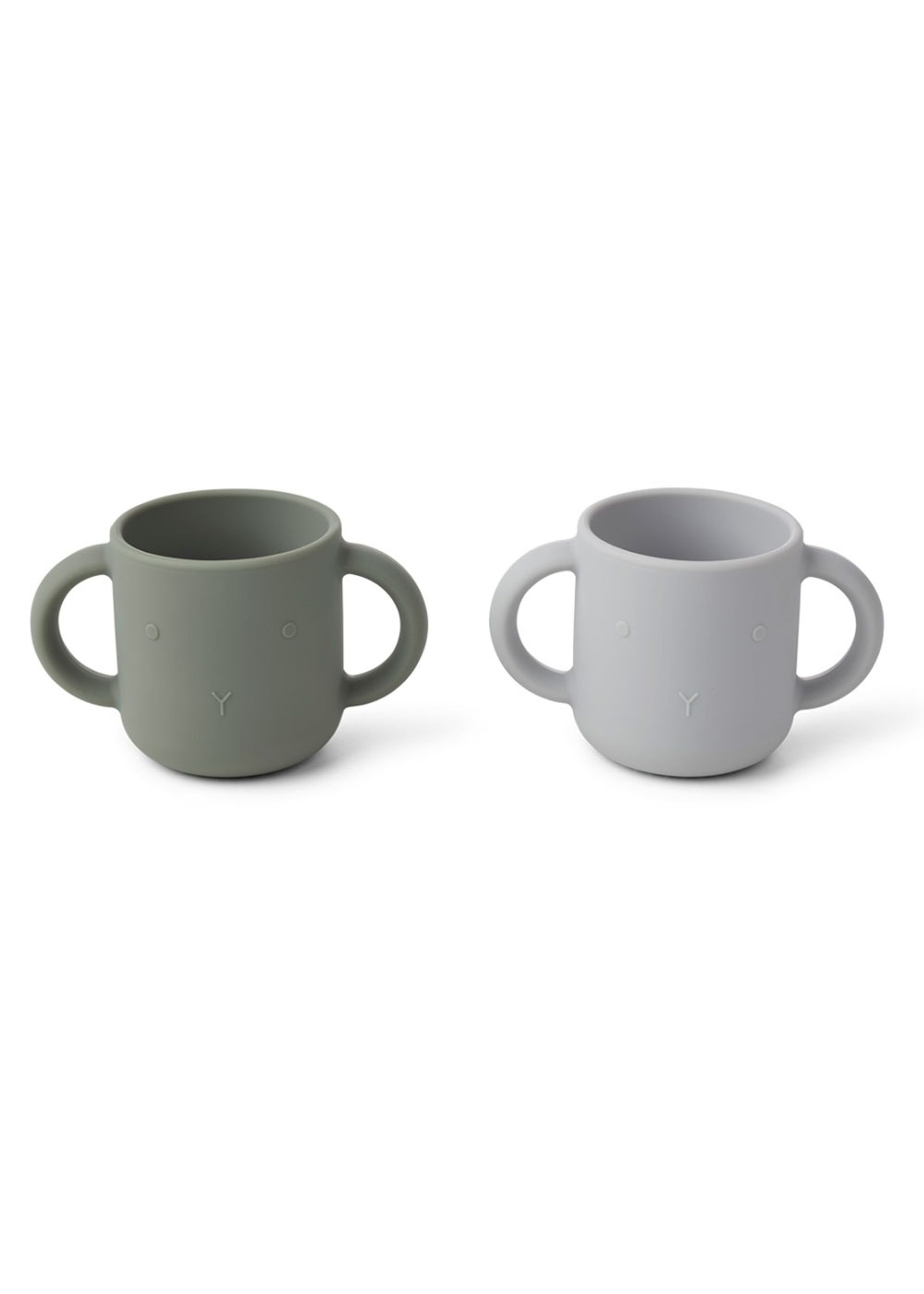 LIEWOOD - Dětský pohár - Gene Silikonekop 2-pak - 7301 - Rabbit faune green