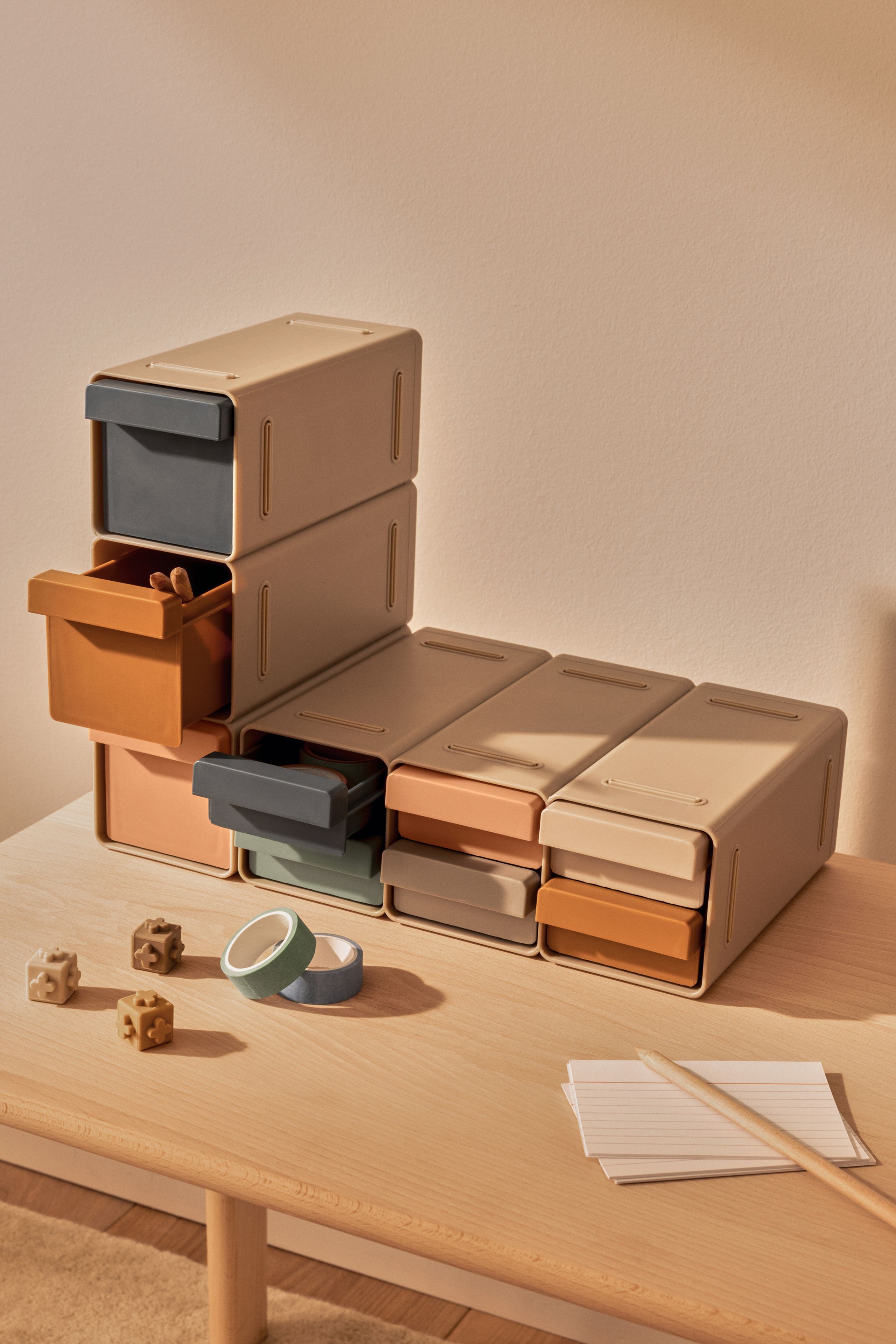 LIEWOOD - Storage boxes - Kylian Storage System - 2324 Sandy multi mix