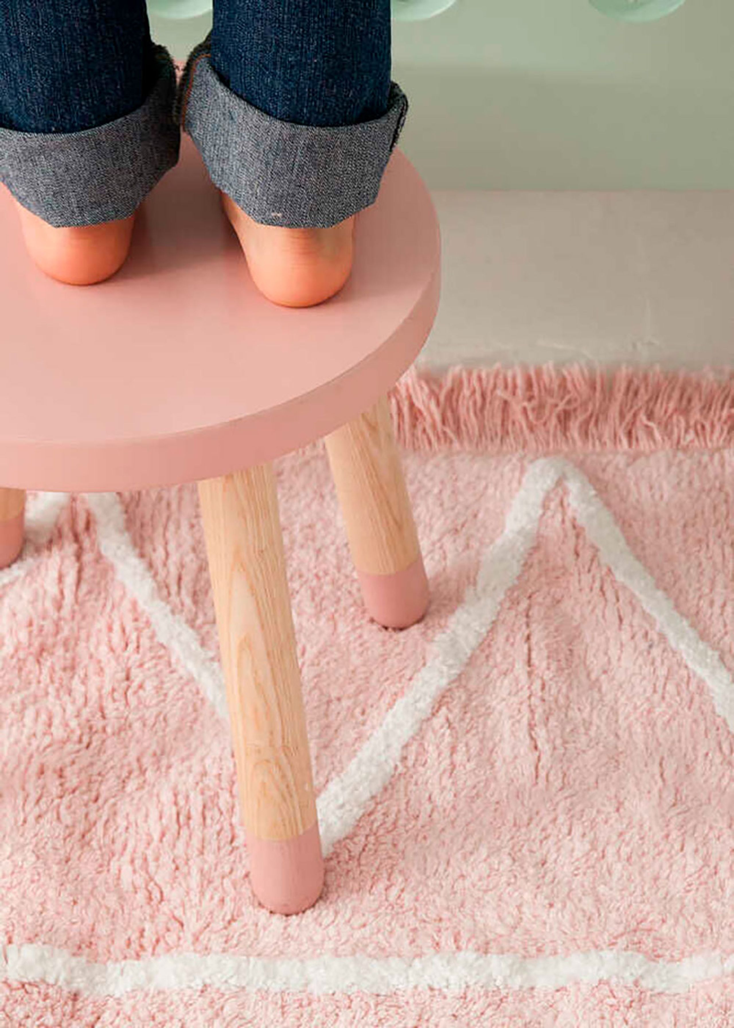 Lorena Canals - Kindertapijt - Hippy Washable Rug - Soft Pink