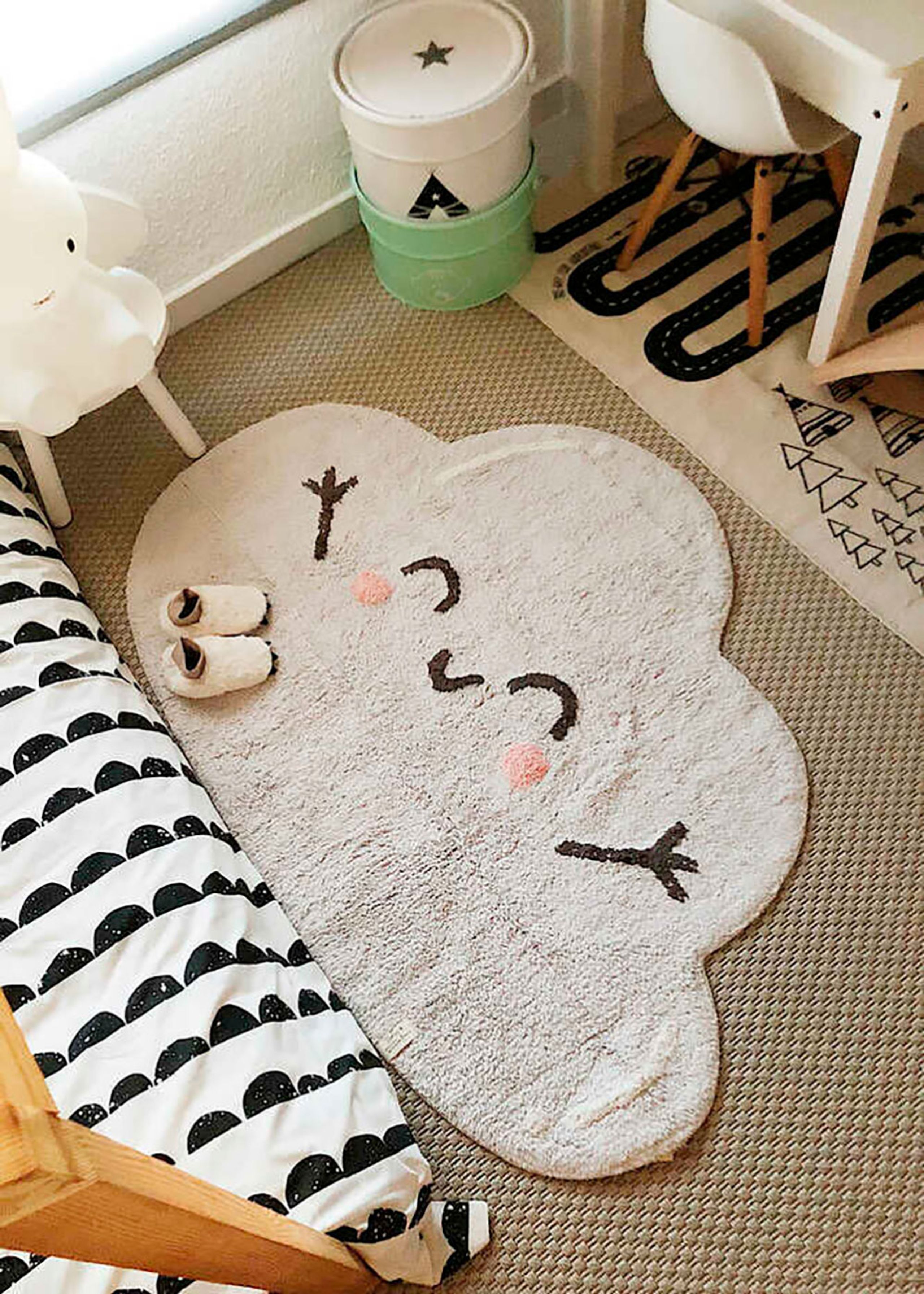 Lorena Canals - Kindertapijt - Shaped Washable Rug - Happy Cloud