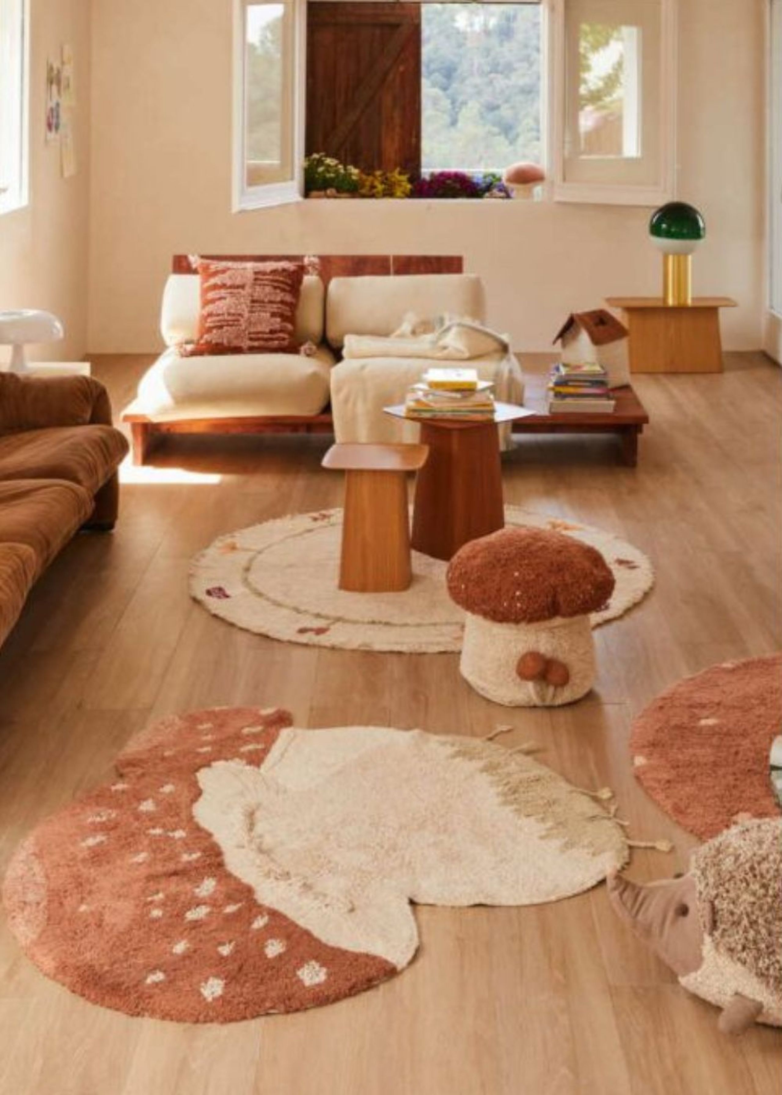 Lorena Canals - Tappeto per bambini - Washable Rug Boletus - Natural, Olive, Chestnut, Ivory