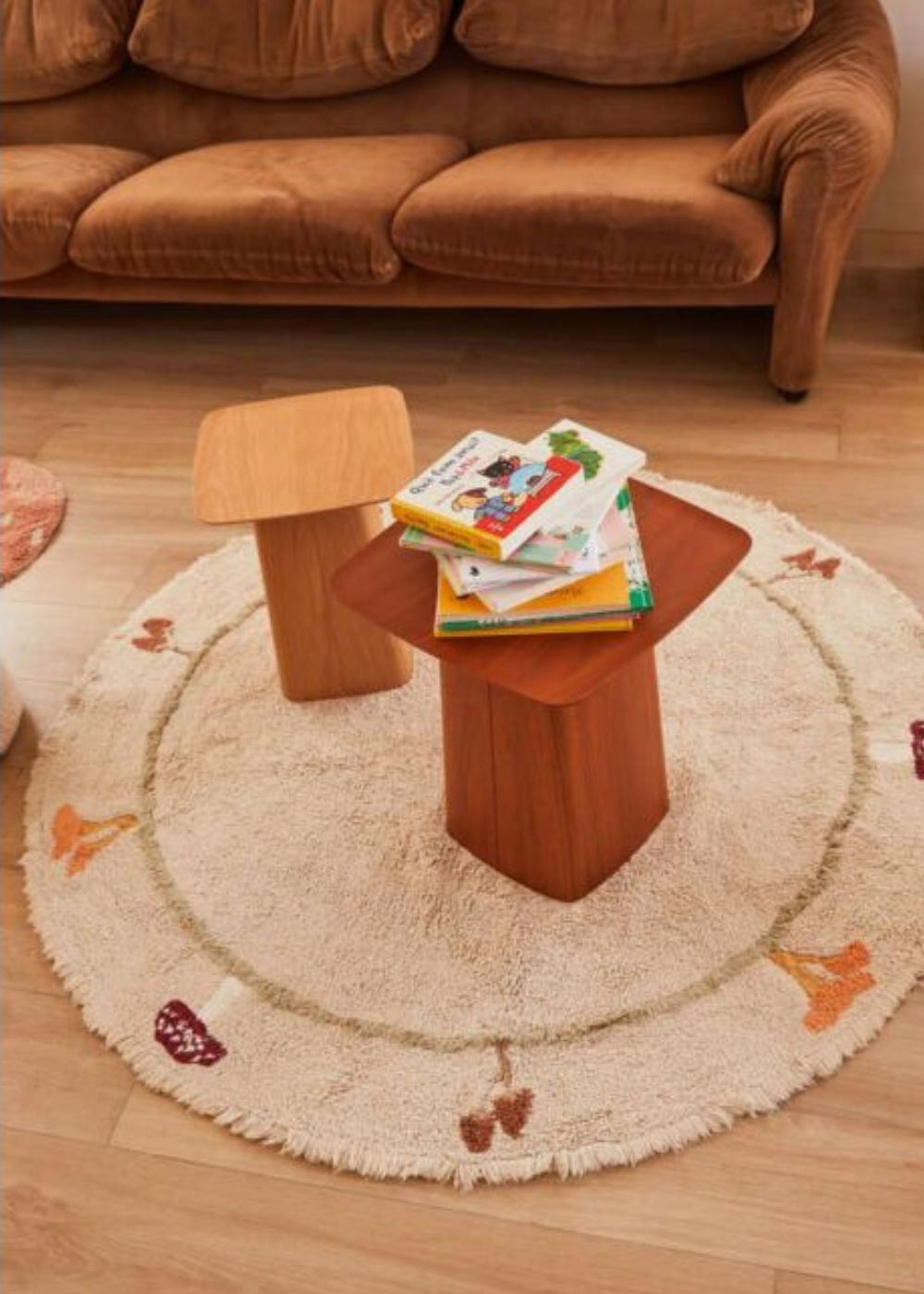 Lorena Canals - Children's carpet - Washable Rug Chanterelle - Natural, Olive, Honey, Ivory, Burgundy, Toffee