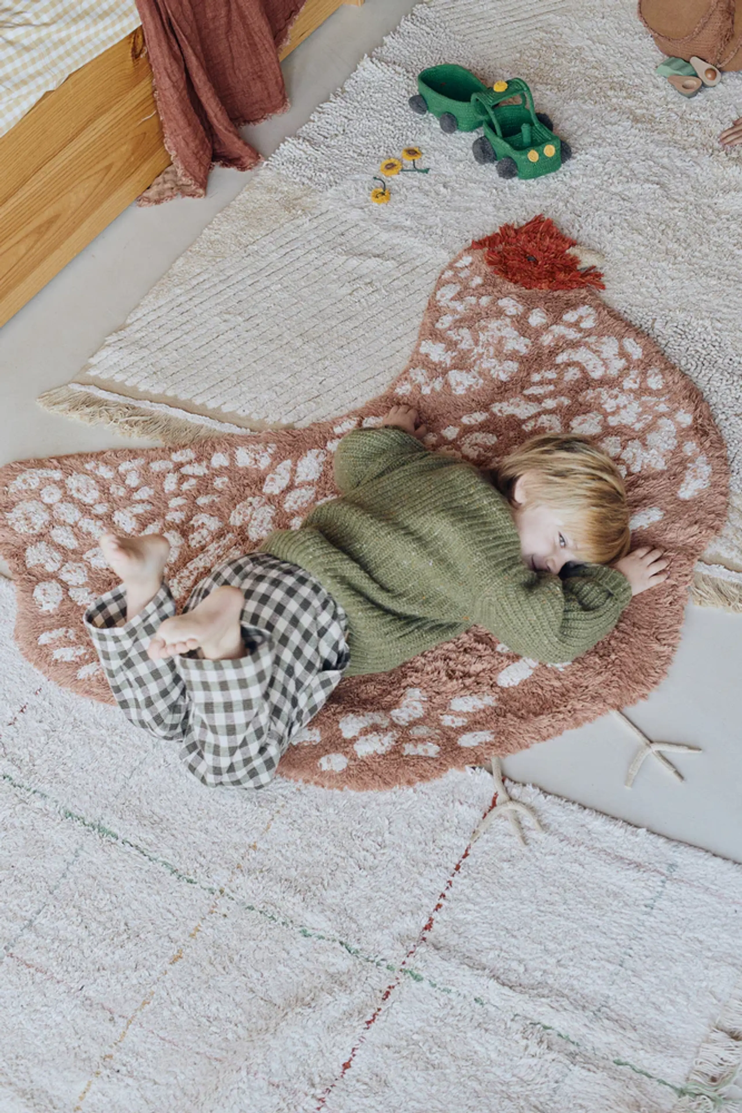 Lorena Canals - Tapis pour enfants - Washable Rug Chicken - Brown