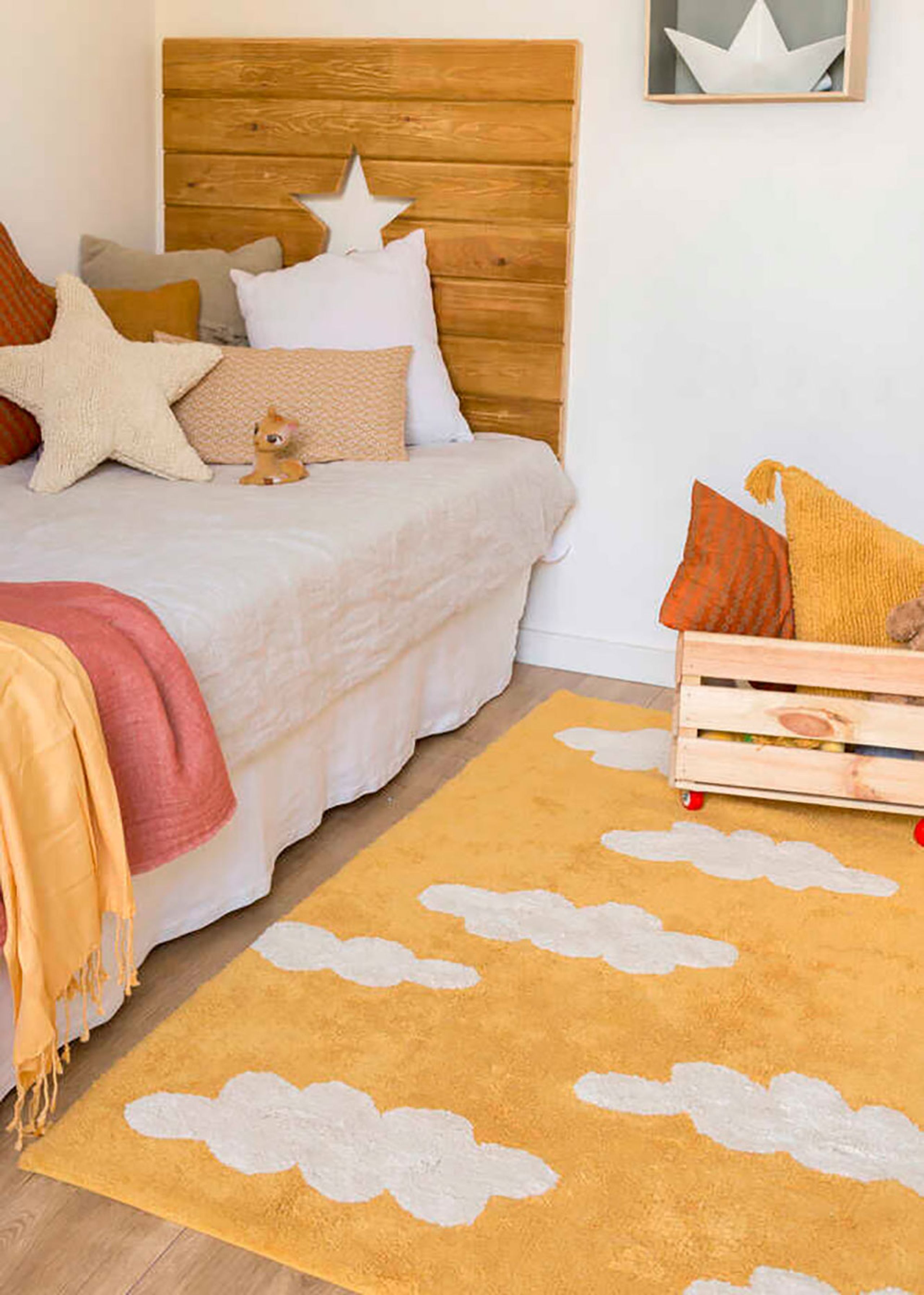 Lorena Canals - Kinderteppich - Washable Rug Clouds - Mustard