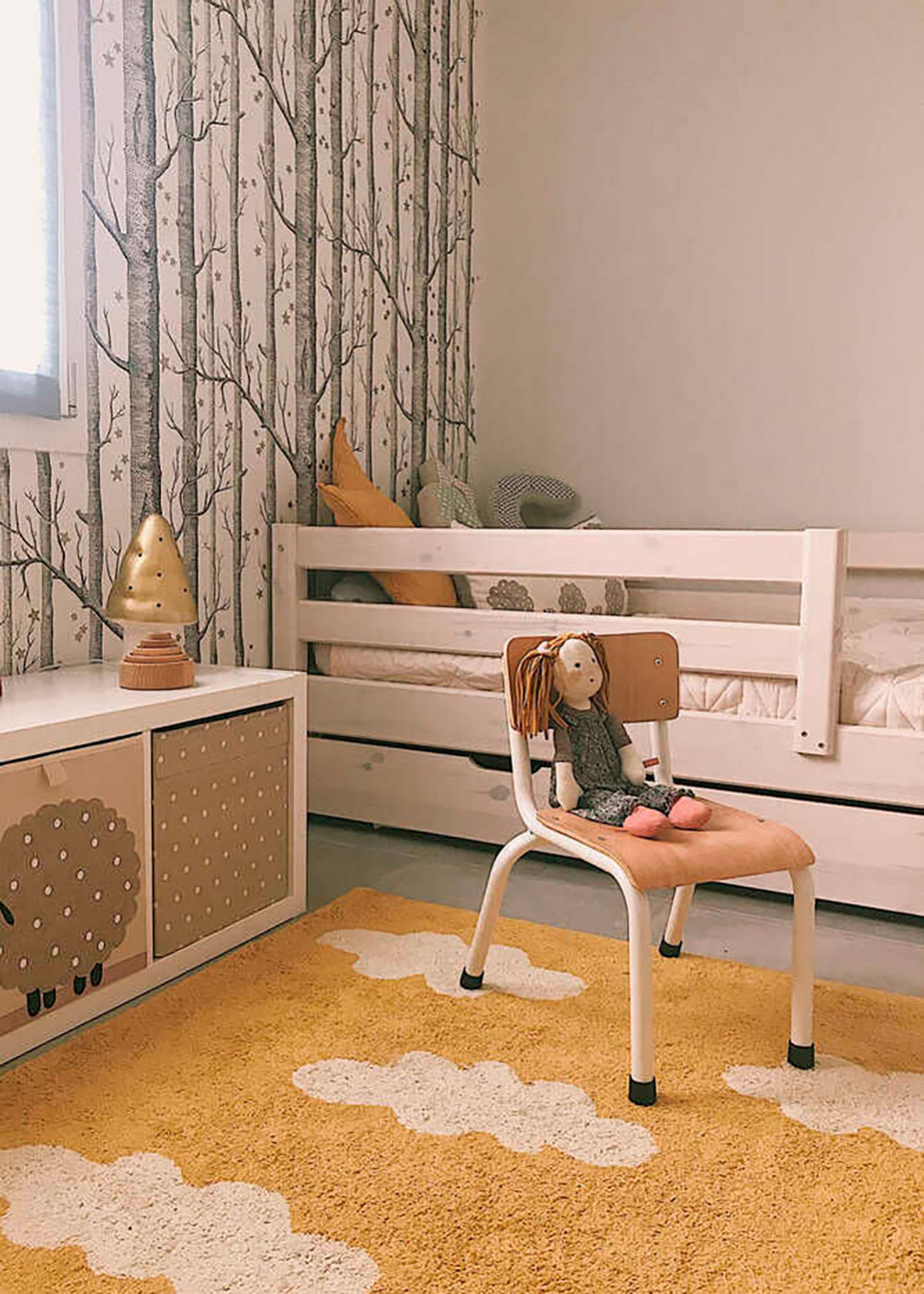 Lorena Canals - Kinderteppich - Washable Rug Clouds - Mustard