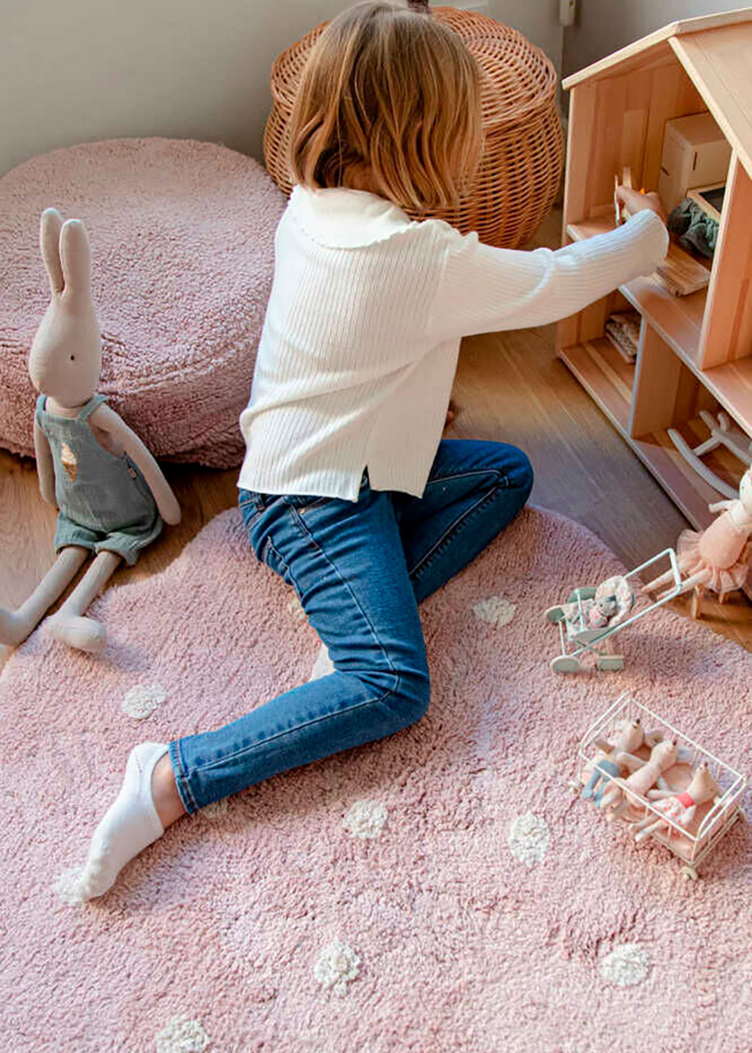 Lorena Canals - Børnegulvtæppe - Washable Rug Mini Biscuit - Vintage Nude