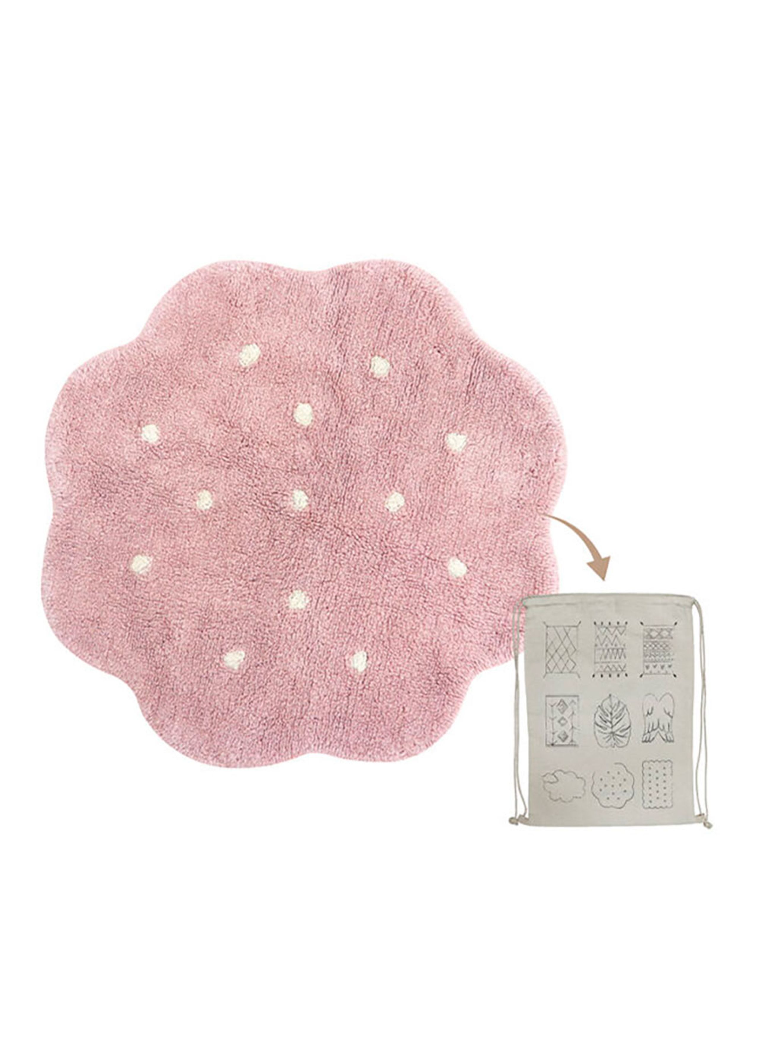 Lorena Canals - Børnegulvtæppe - Washable Rug Mini Biscuit - Vintage Nude