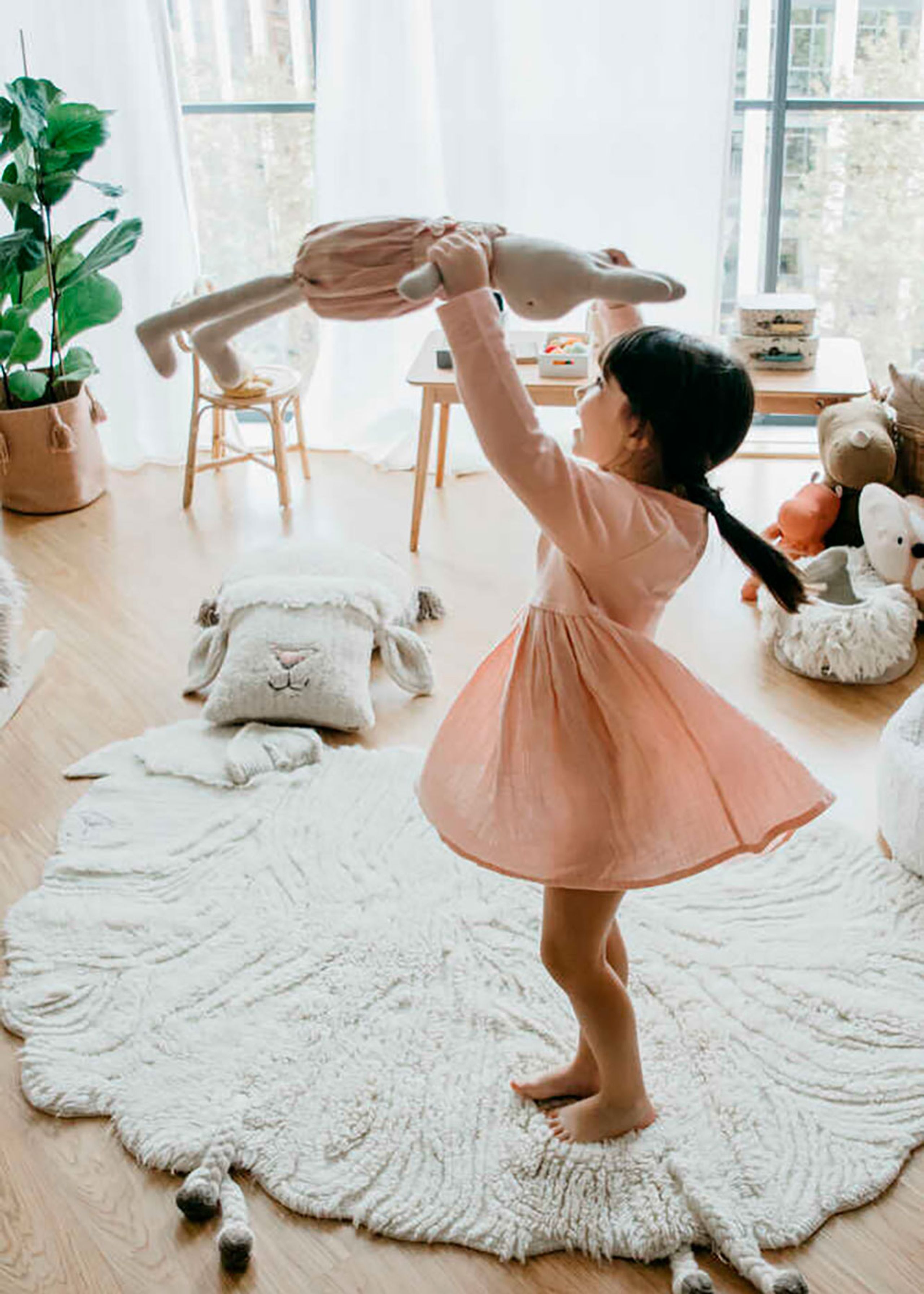 Lorena Canals - Kindertapijt - Woolable Rug Pink Nose Sheep - Pink Nose Sheep