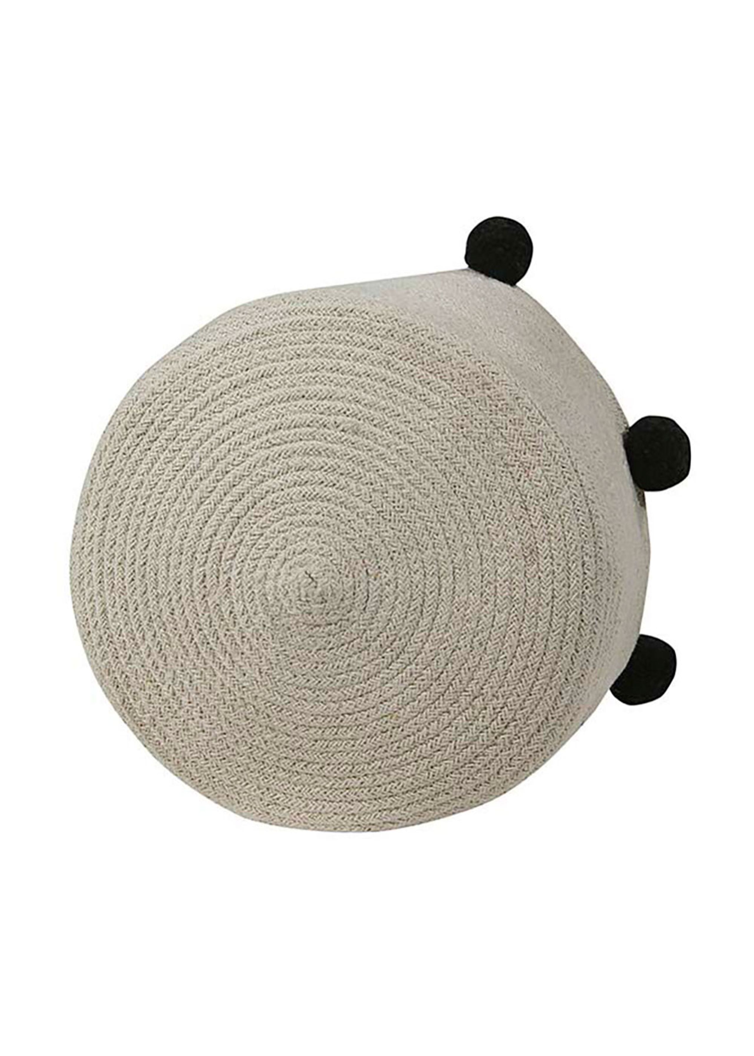 Lorena Canals - Child storage box - Basket Bubbly Natural - Black