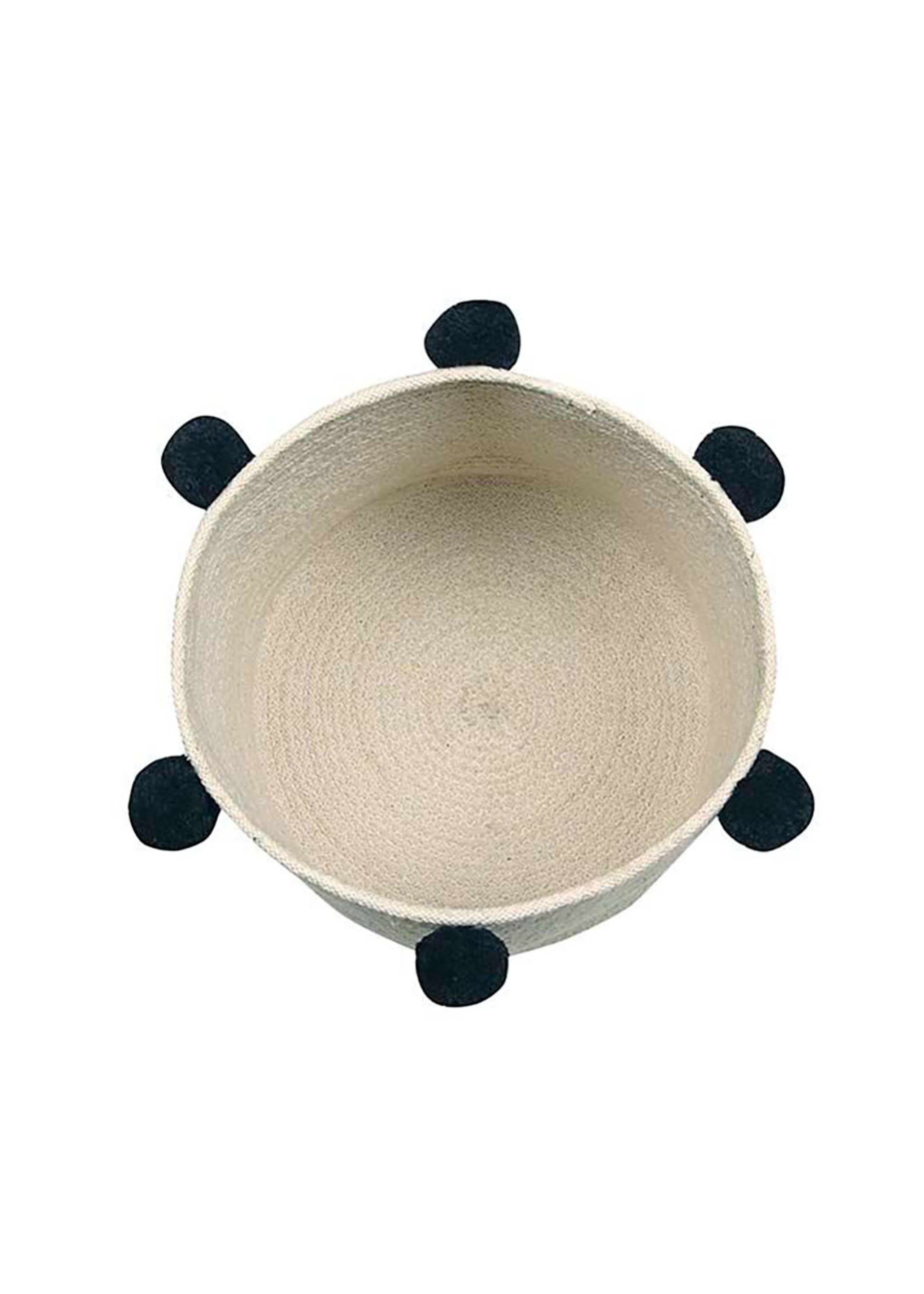 Lorena Canals - Child storage box - Basket Bubbly Natural - Black