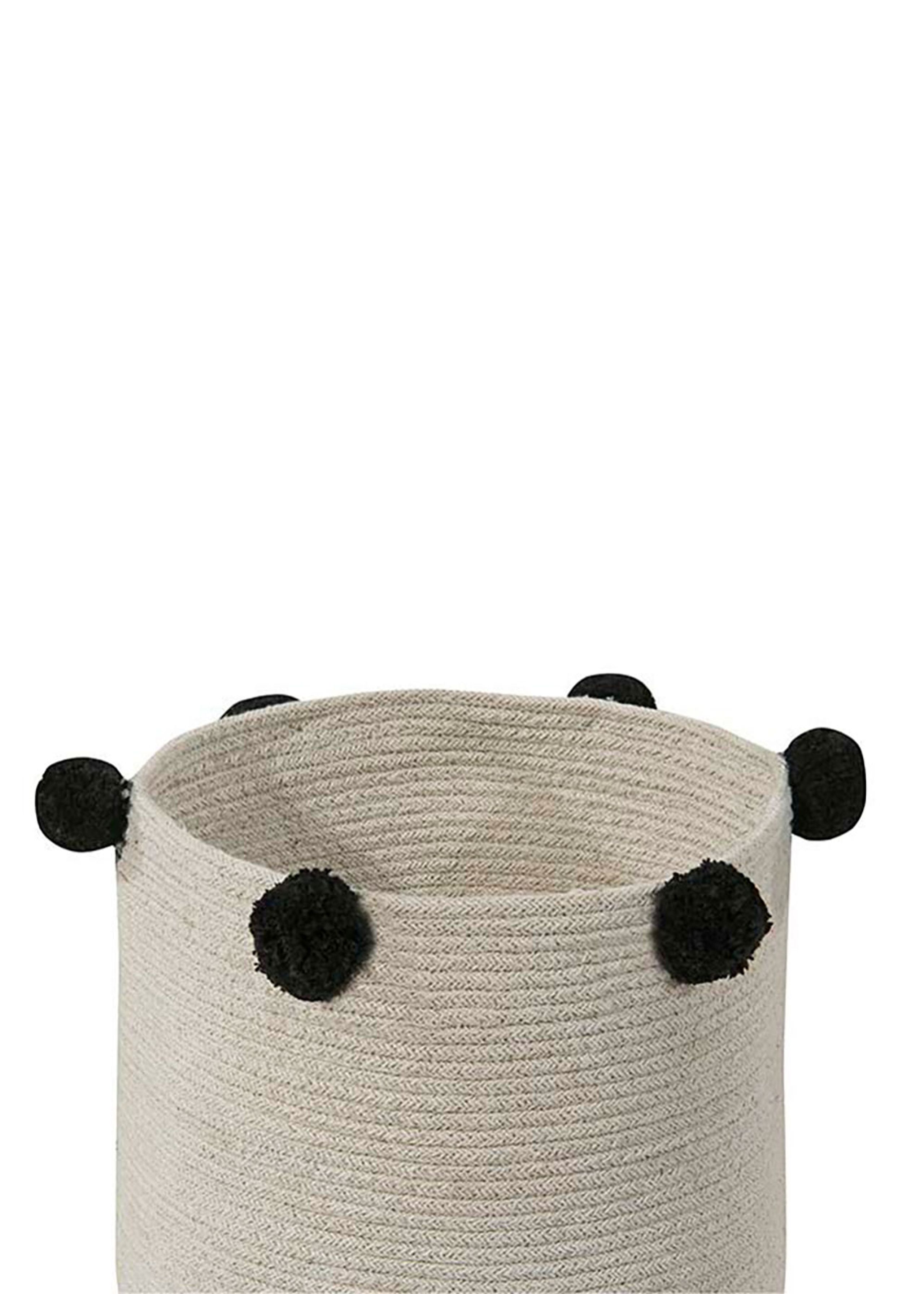 Lorena Canals - Child storage box - Basket Bubbly Natural - Black