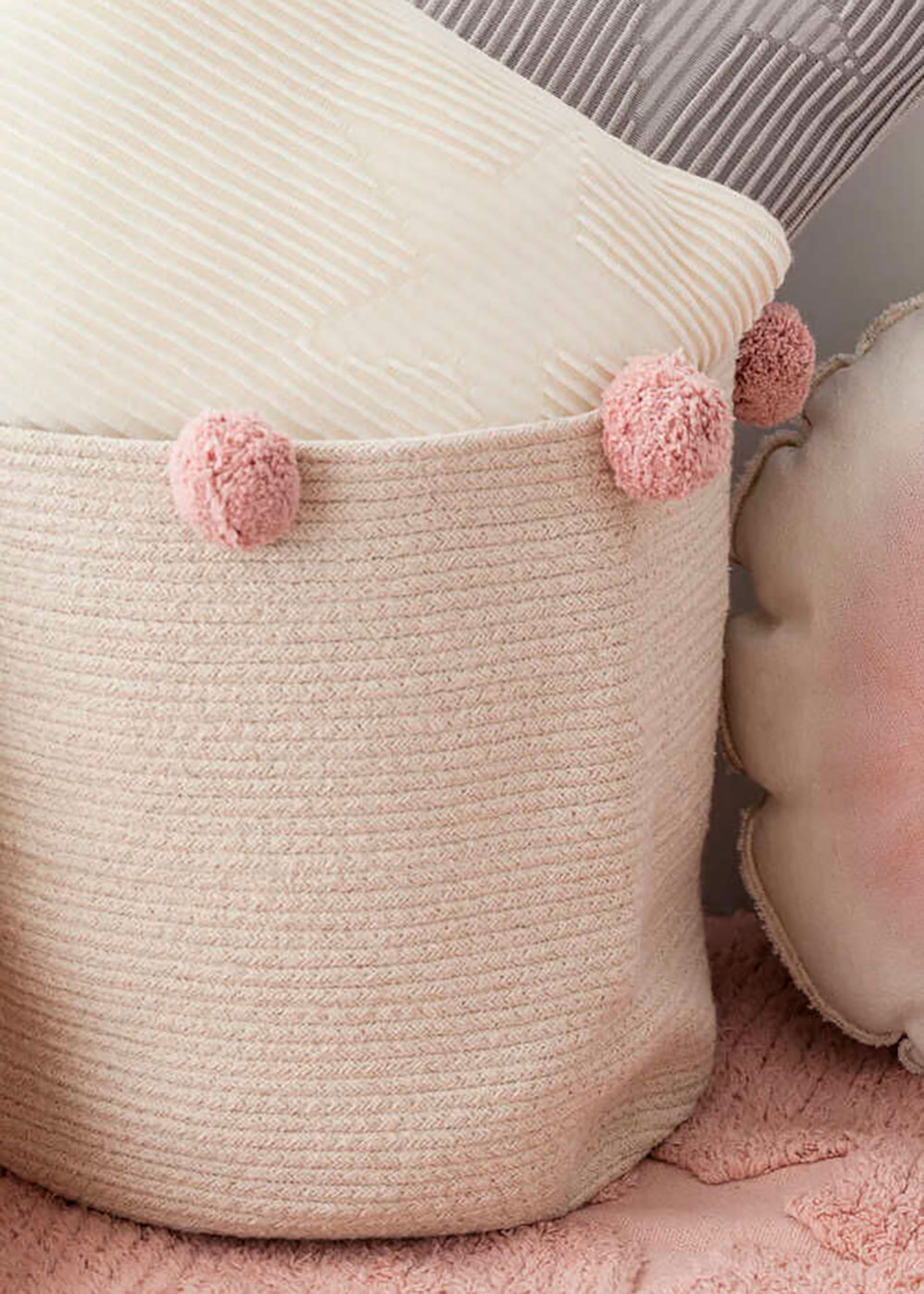 Lorena Canals - Child storage box - Basket Bubbly Natural - Nude