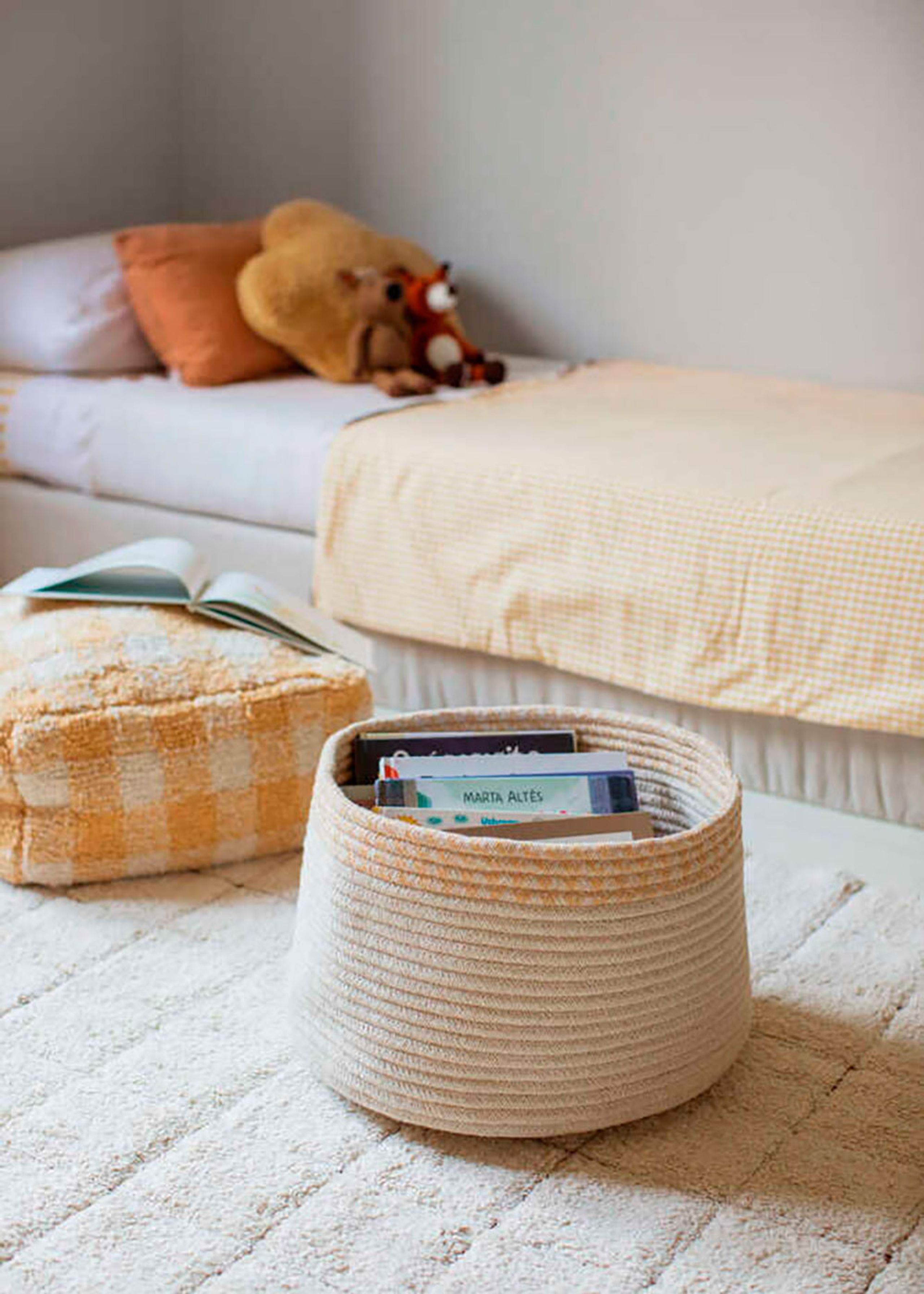 Lorena Canals - Child storage box - Basket Kilo - Toffee