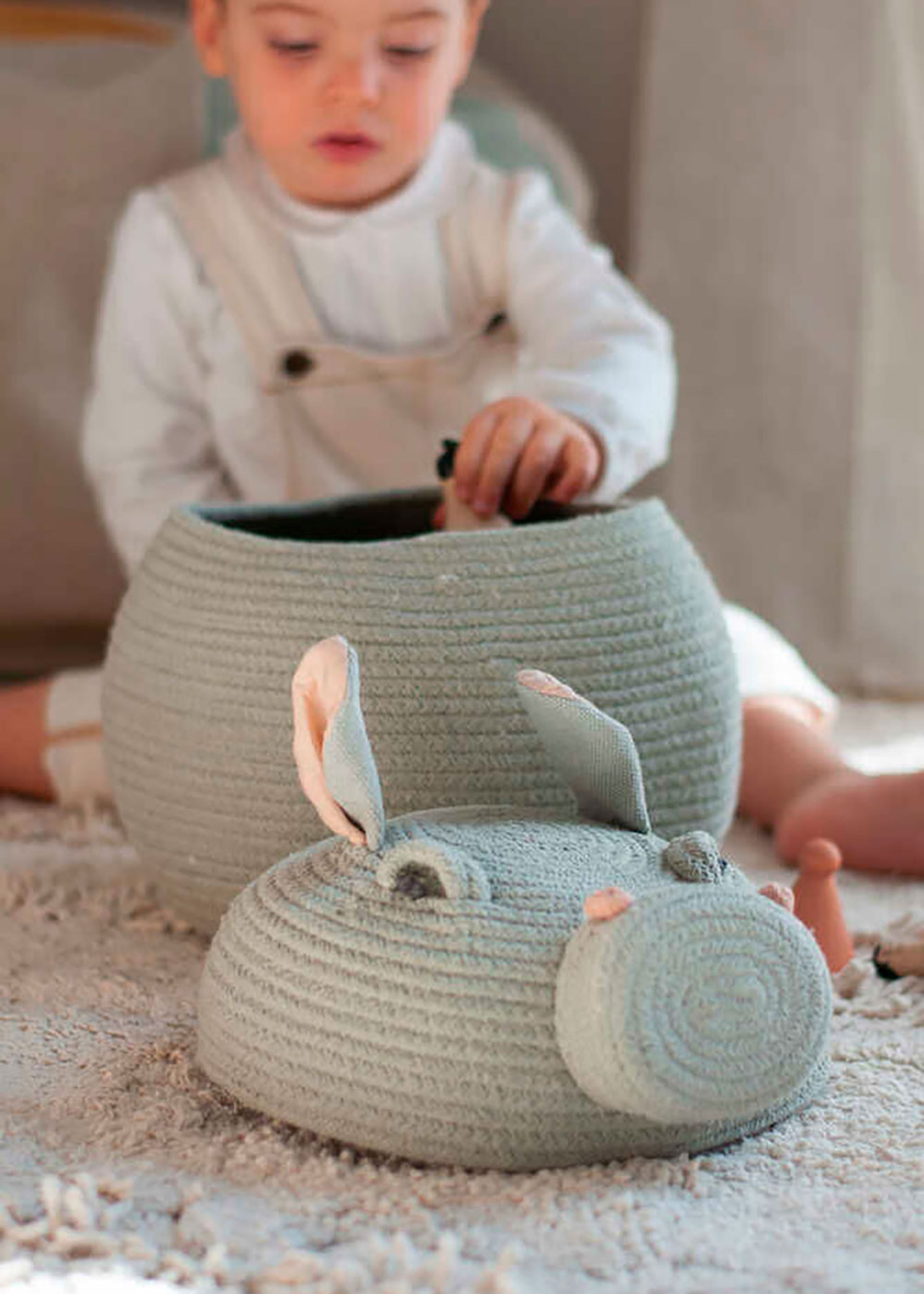 Lorena Canals - Boîte de rangement pour enfants - Basket Henry The Hippo - Henry The Hippo