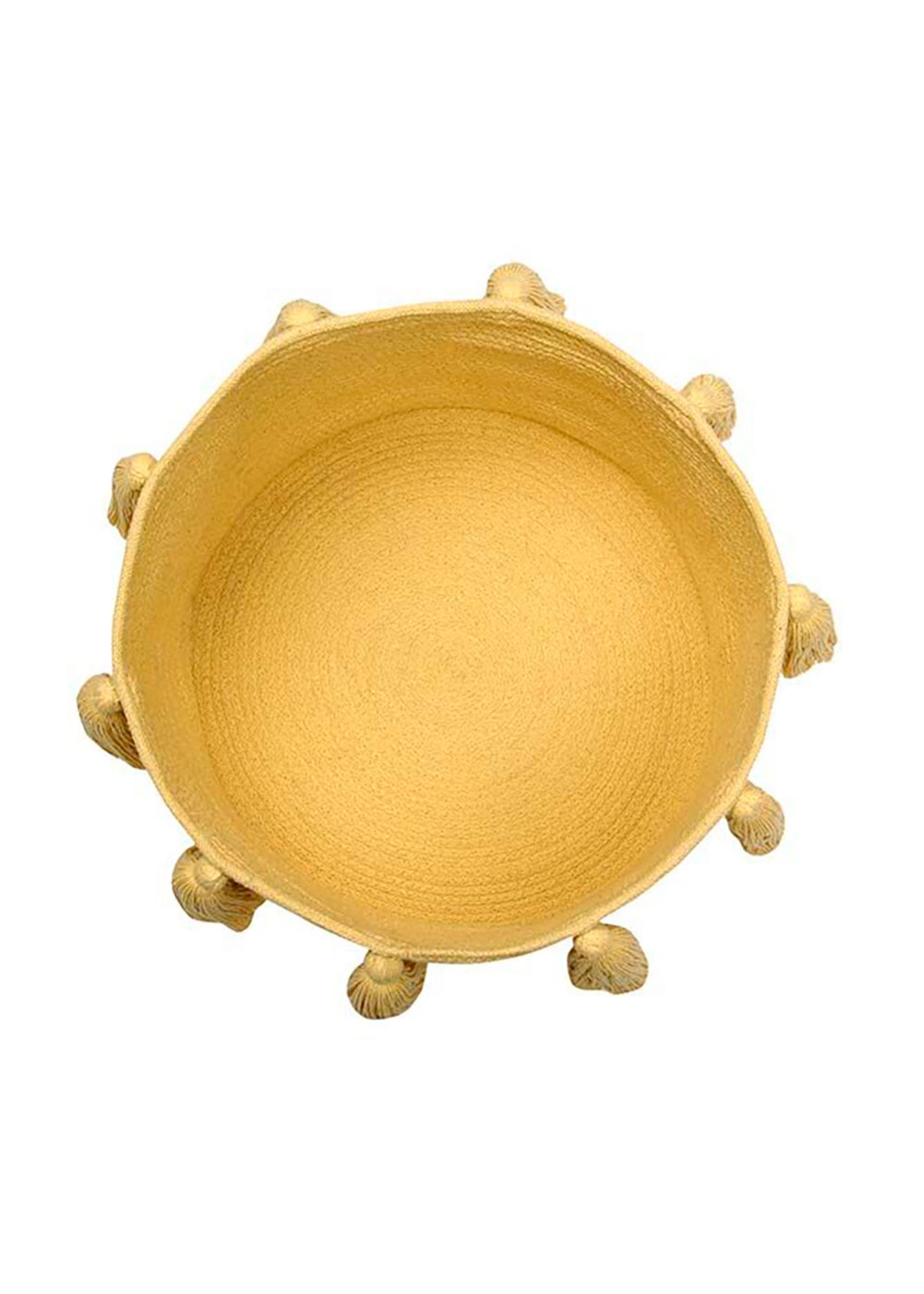 Lorena Canals - Børneopbevaringsboks - Basket Tassels - Yellow