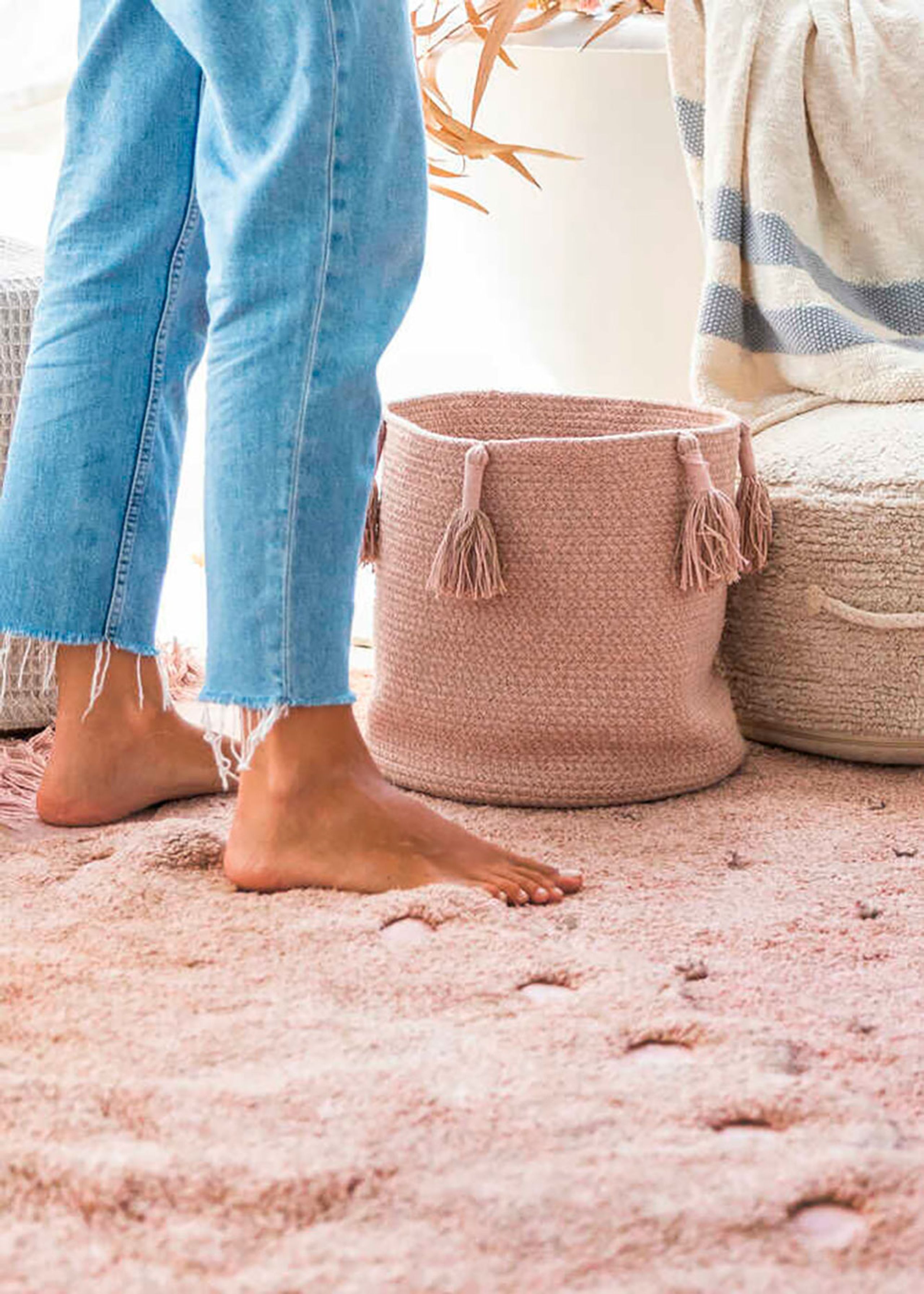 Lorena Canals - Boîte de rangement pour enfants - Basket Woody - Vintage Nude