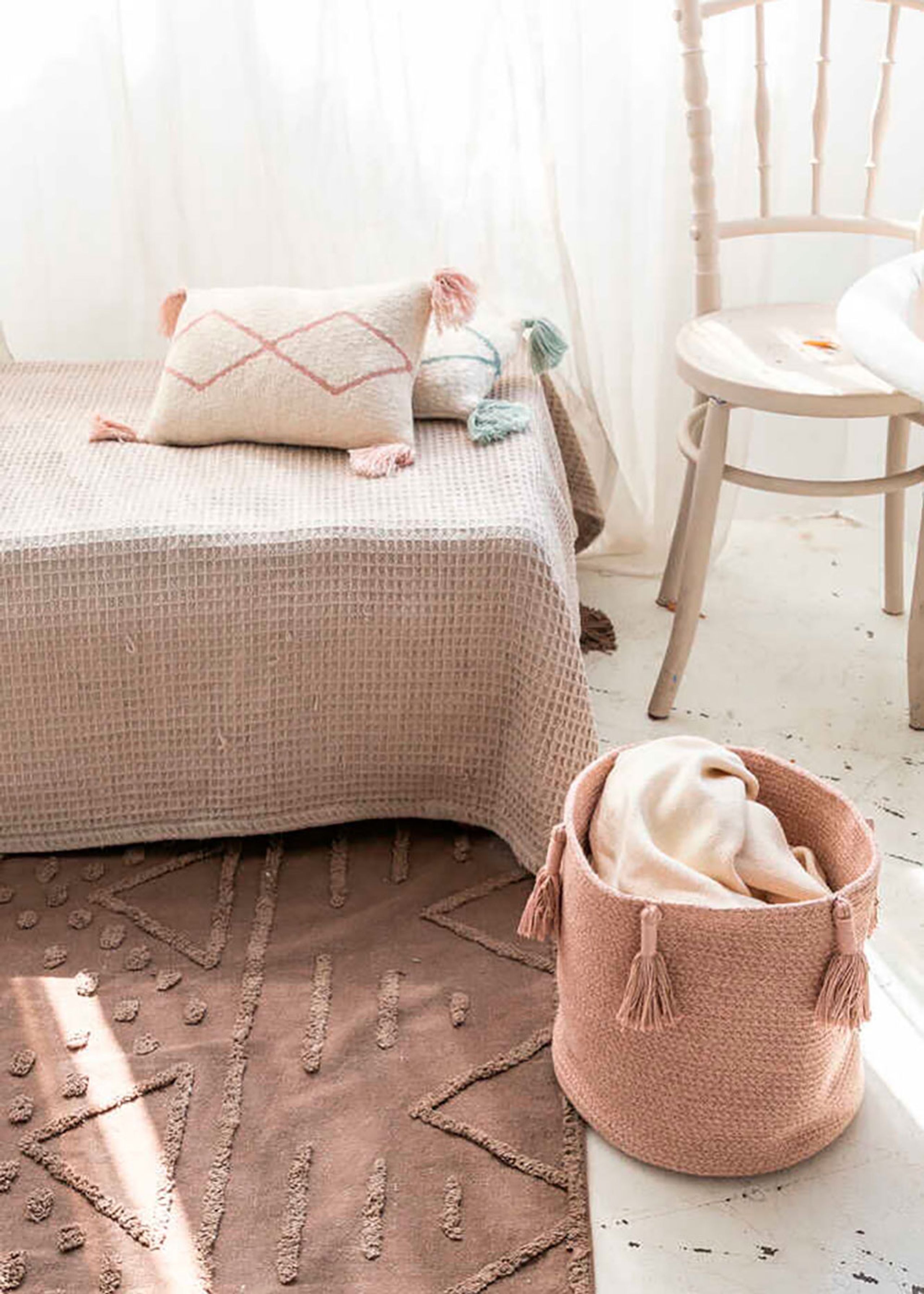 Lorena Canals - Boîte de rangement pour enfants - Basket Woody - Vintage Nude