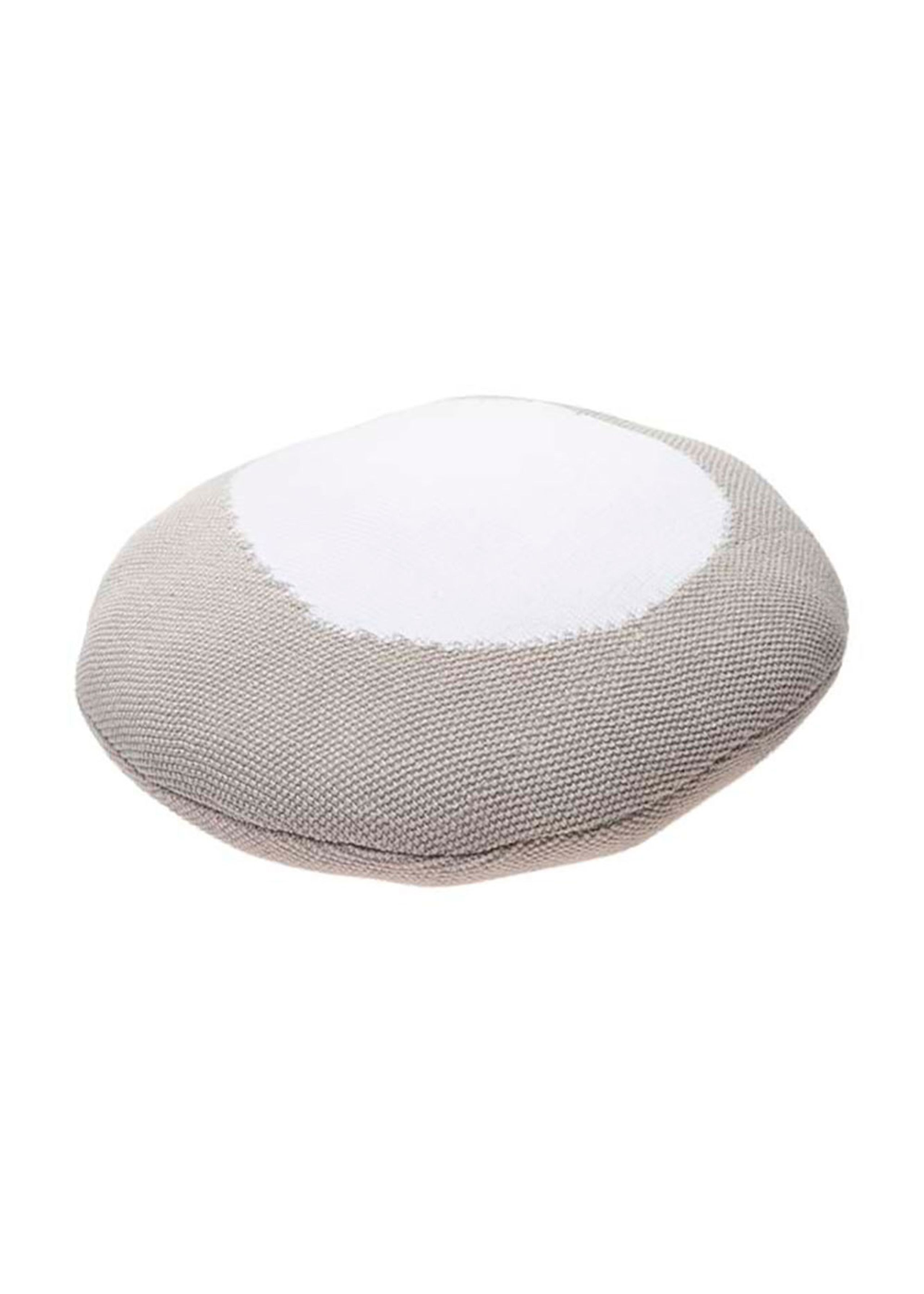 Lorena Canals - Children's pillow - Knitted Cushion Bonbon - Grey / White