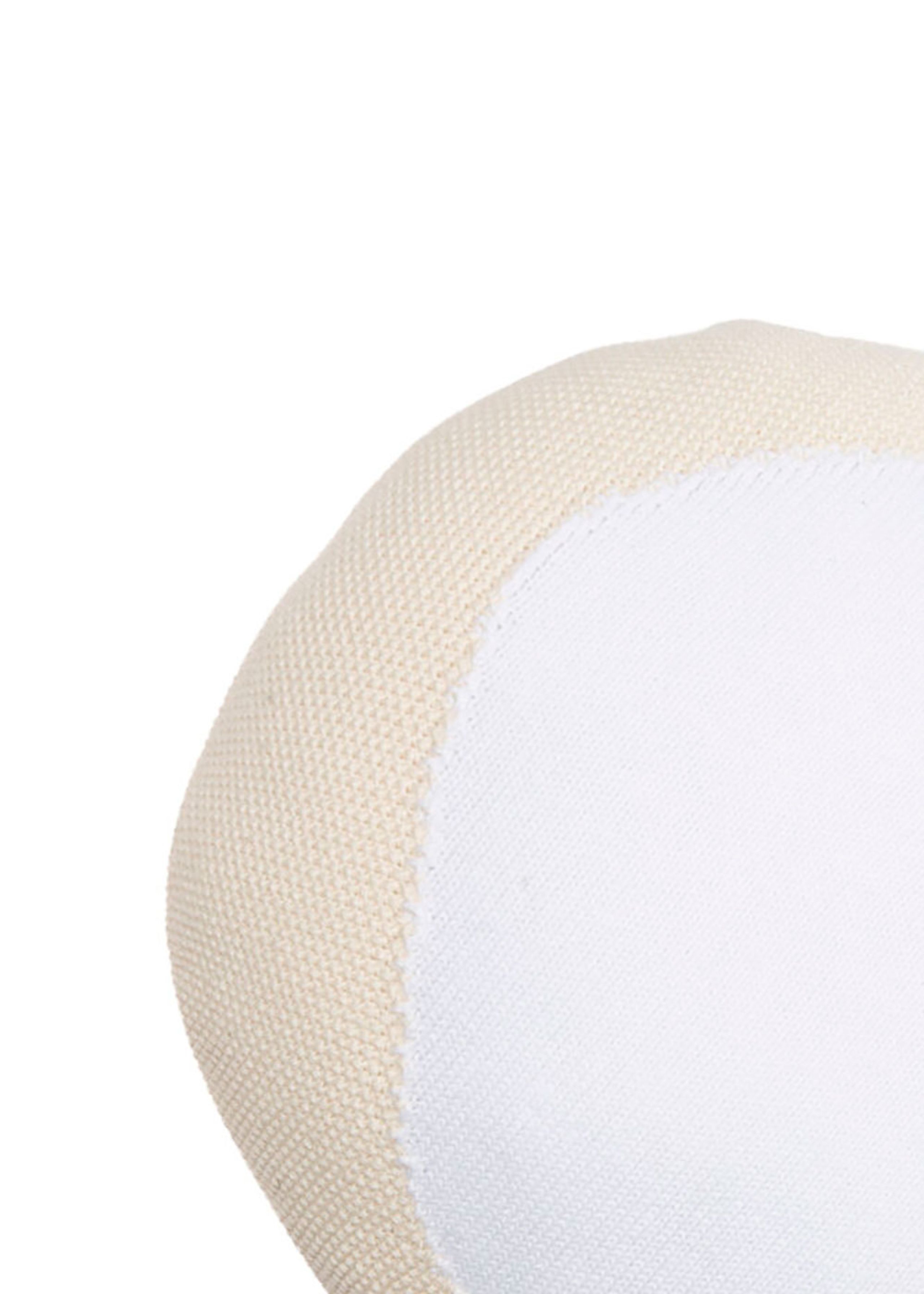 Lorena Canals - Børnepude - Knitted Cushion Bonbon - Vanilla / White