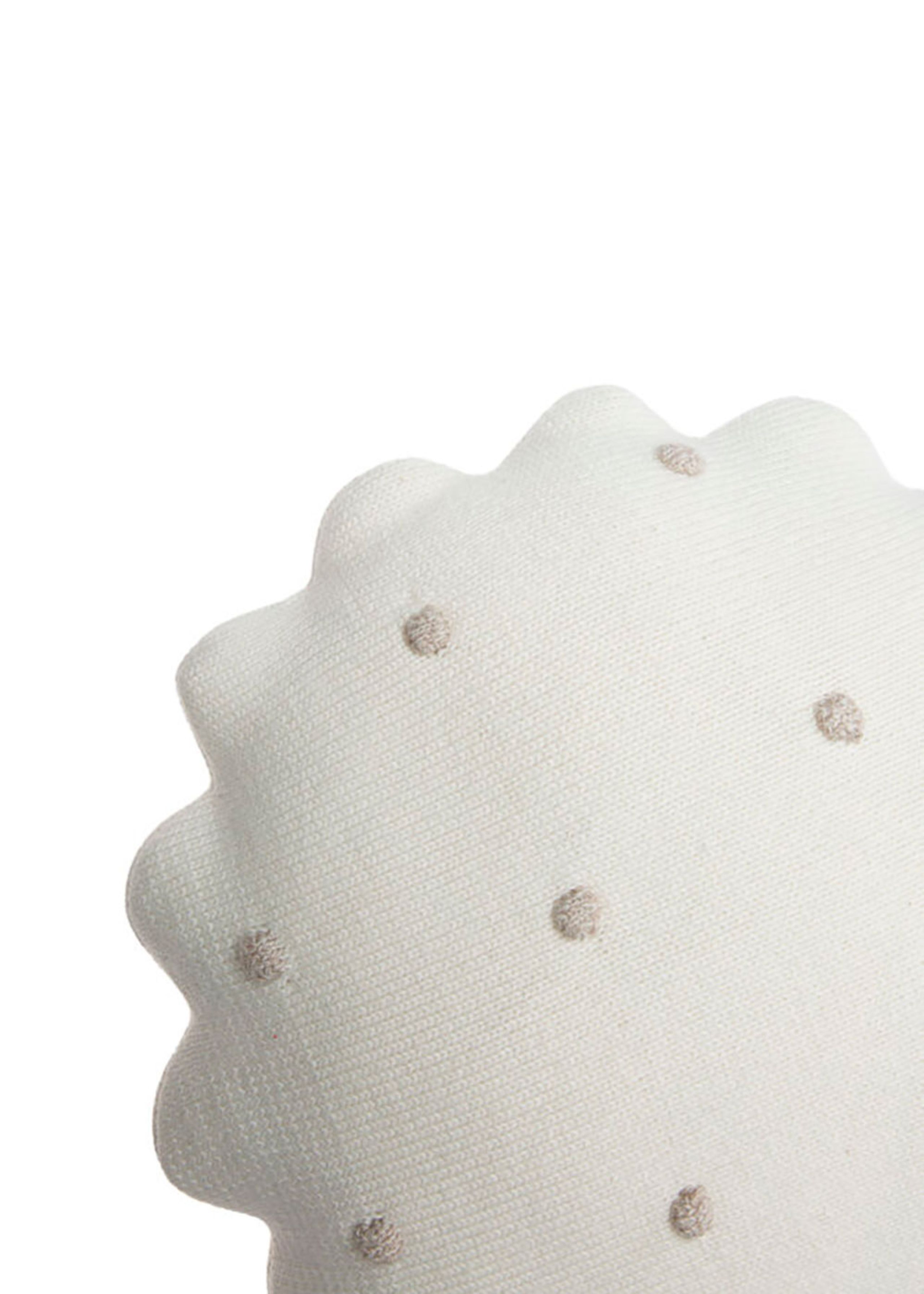 Lorena Canals - Children's pillow - Knitted Cushion Round Biscuit - Ivory