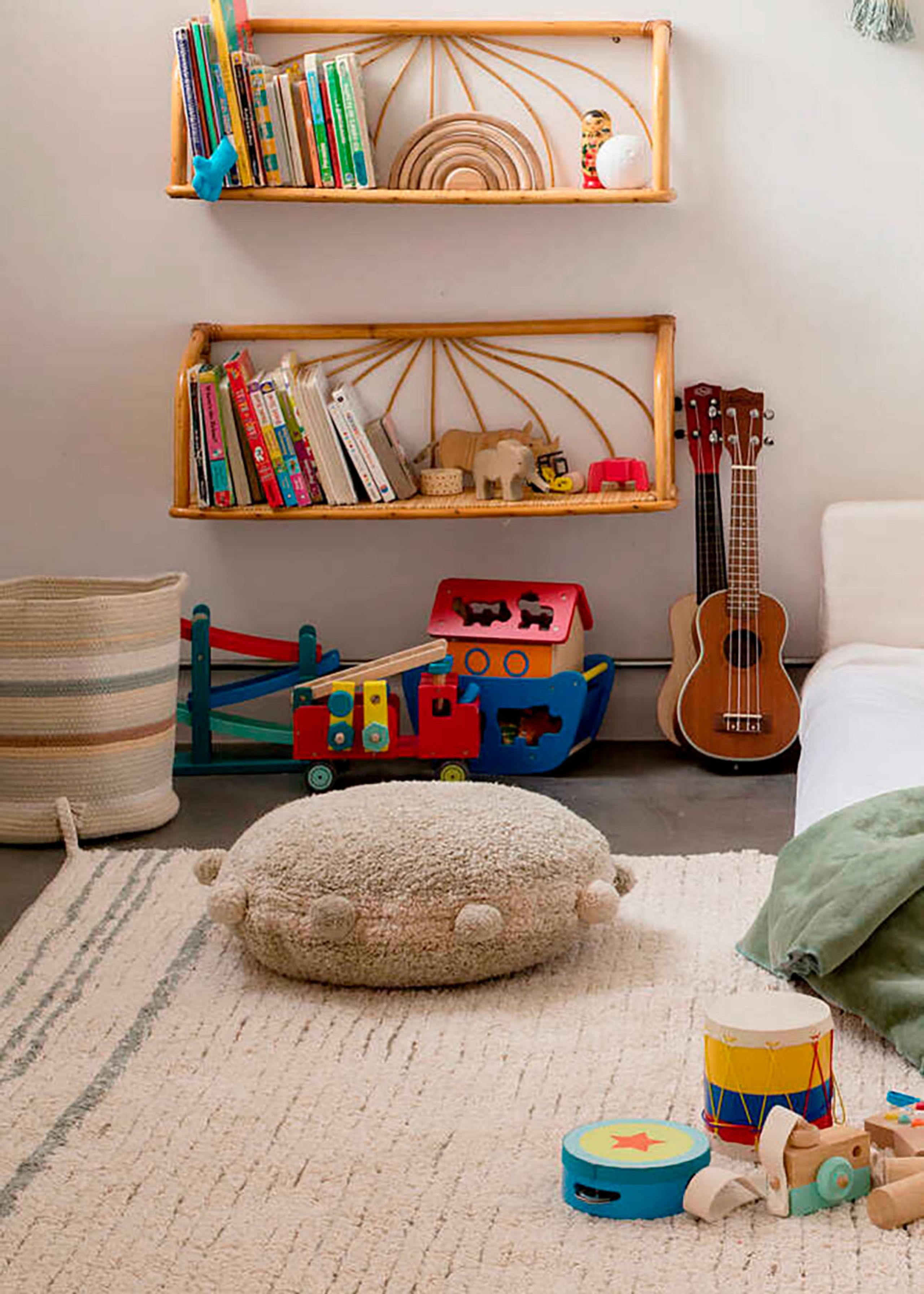 Lorena Canals - Children's Pouf - Floor Cushion Bubbly - Olive