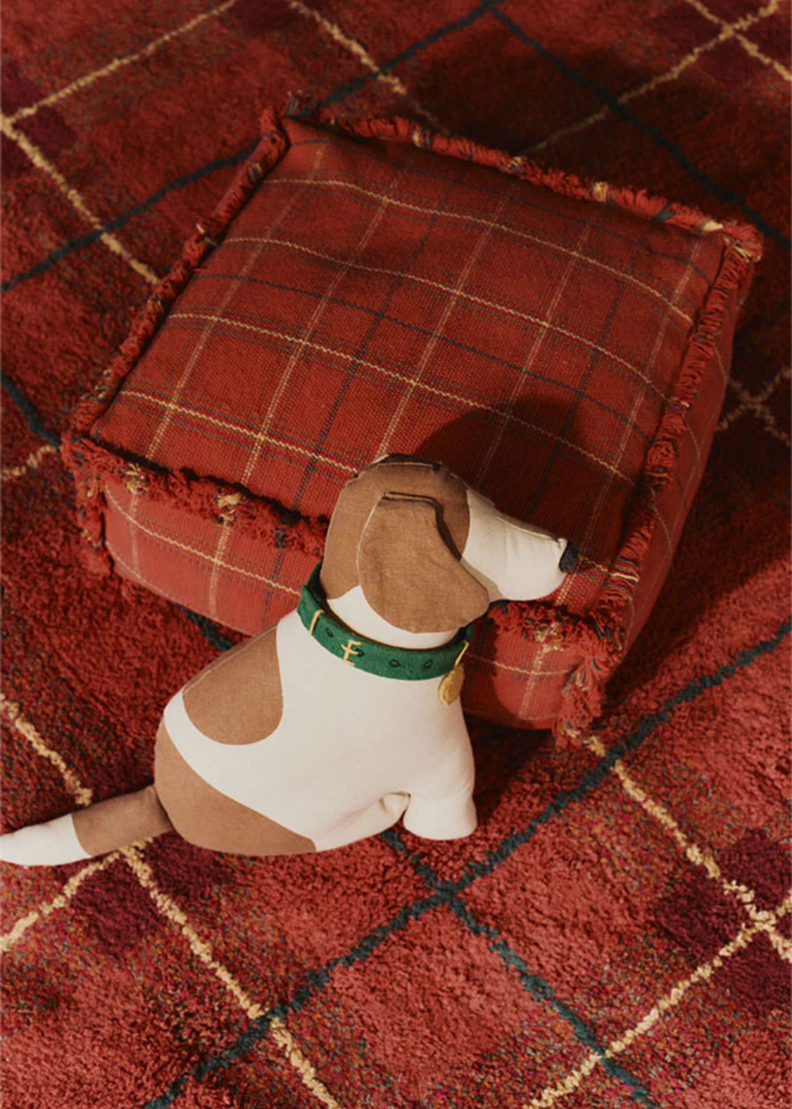 Lorena Canals - Pouf pour enfants - Handloom Pouf - Mapple Red