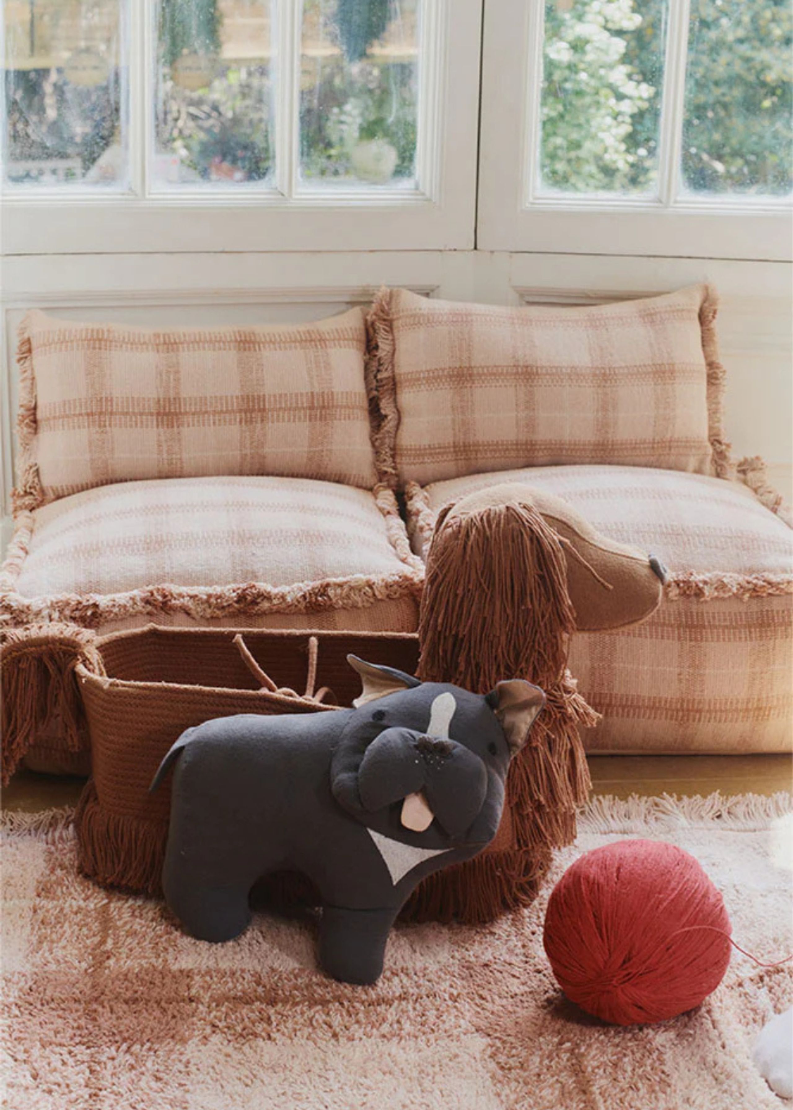 Lorena Canals - Pouf pour enfants - Handloom Pouf - Rose