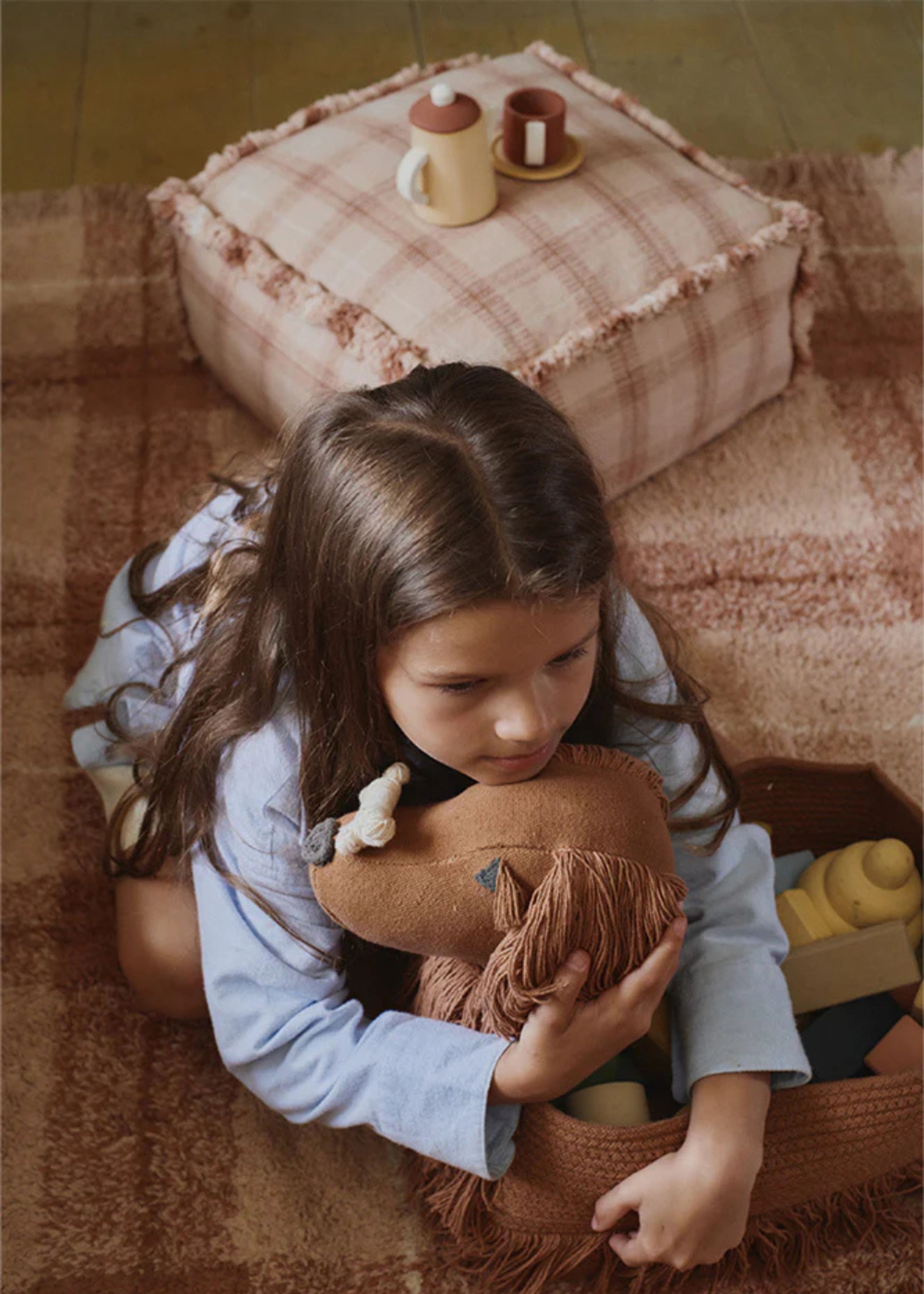 Lorena Canals - Pouf pour enfants - Handloom Pouf - Rose