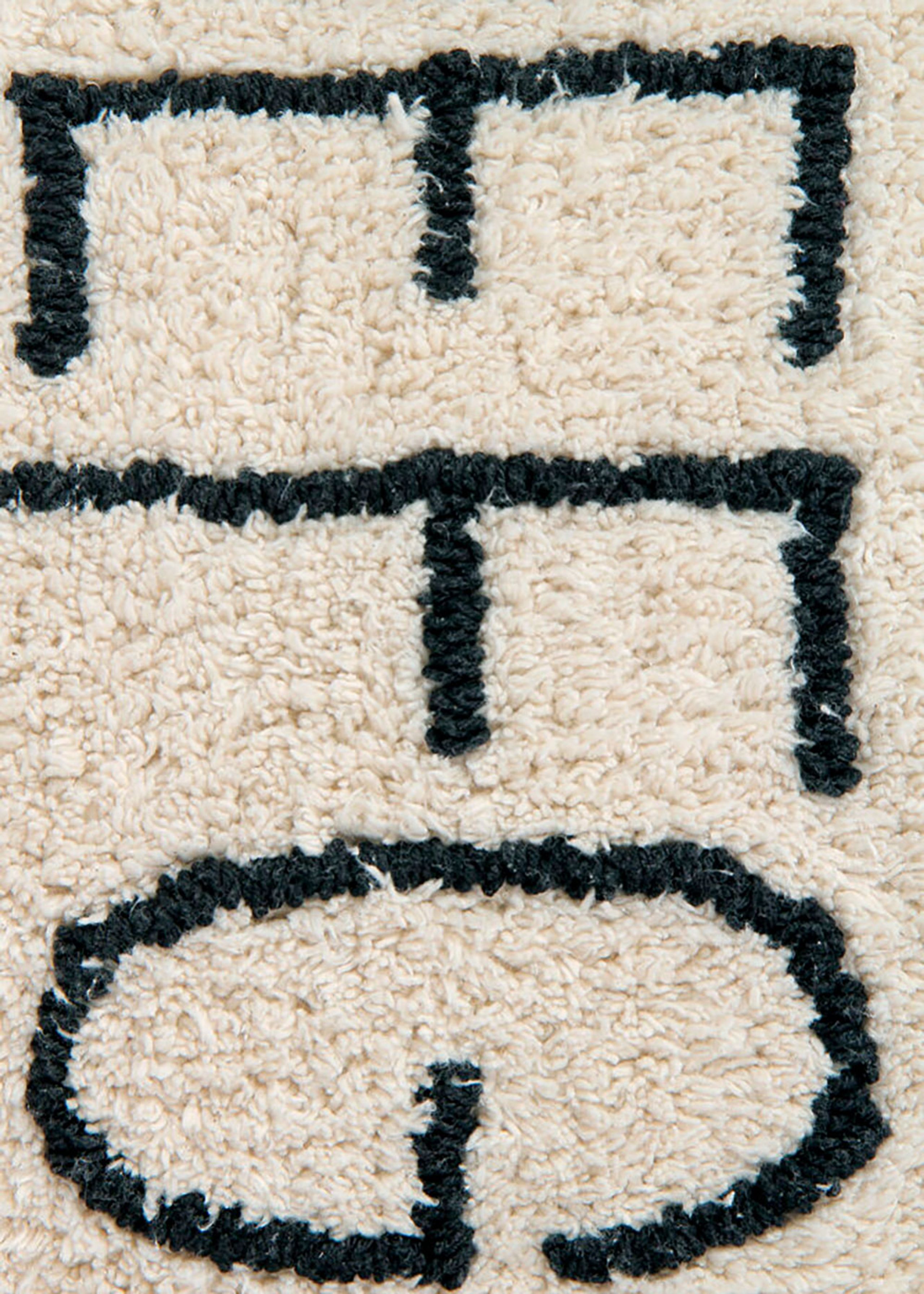 Lorena Canals - Pouf pour enfants - Pouf ABC Natural - Black - Natural - Black