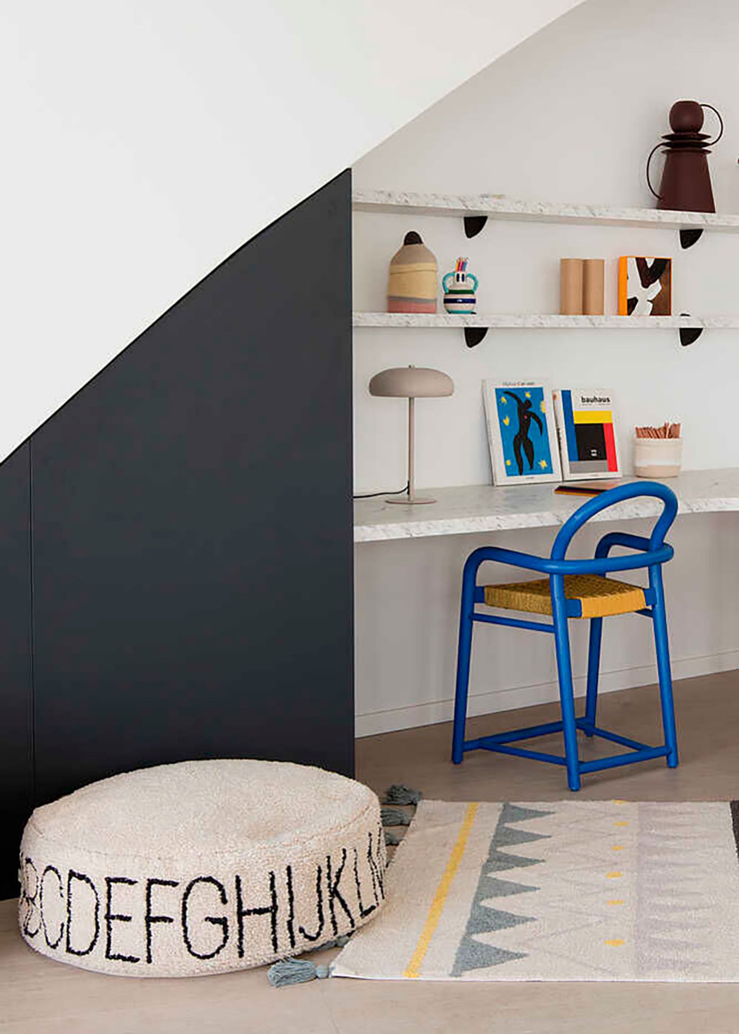 Lorena Canals - Pouf pour enfants - Pouf ABC Natural - Black - Natural - Black