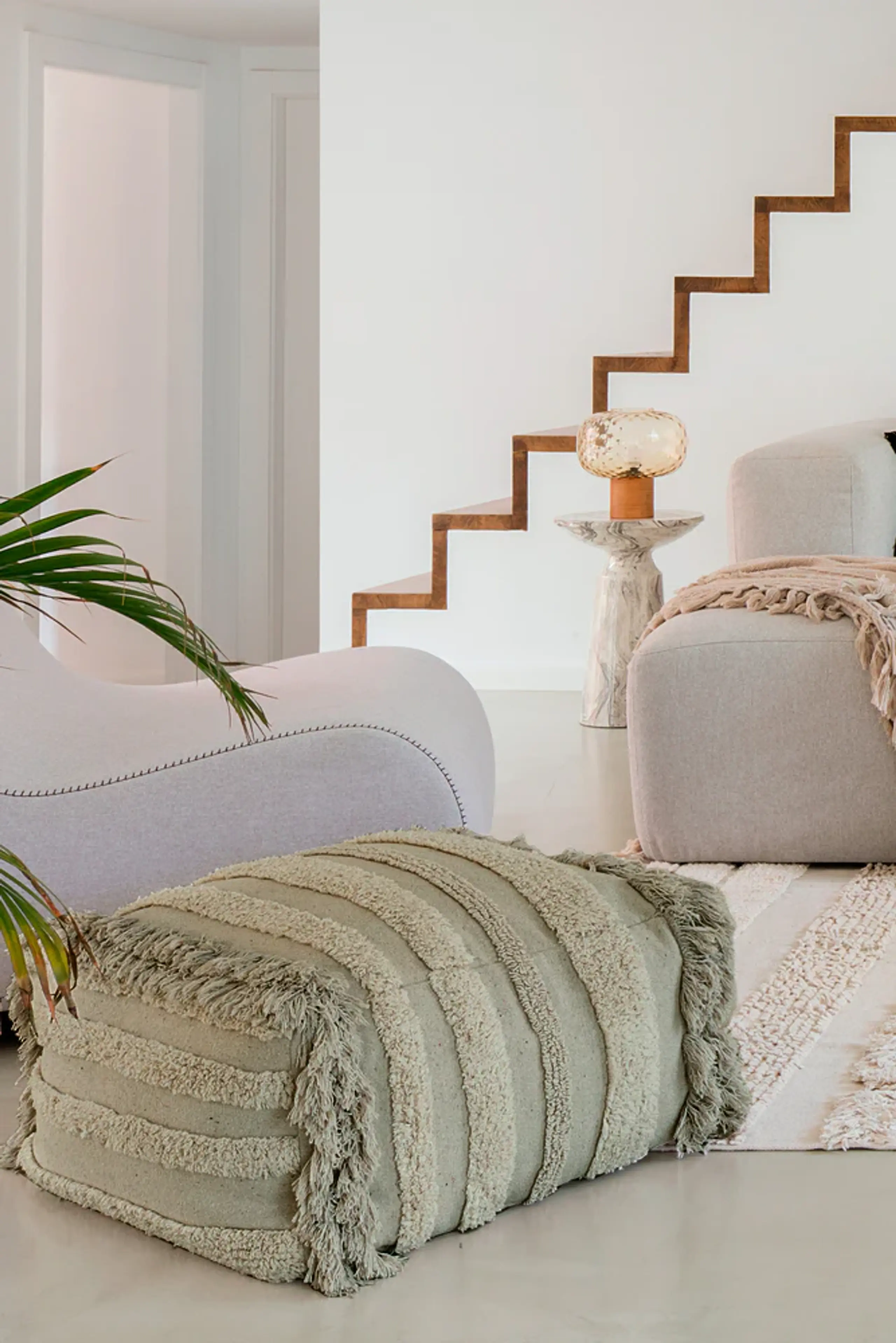 Lorena Canals - Puf para niños - Pouf Air - Olive/Brown