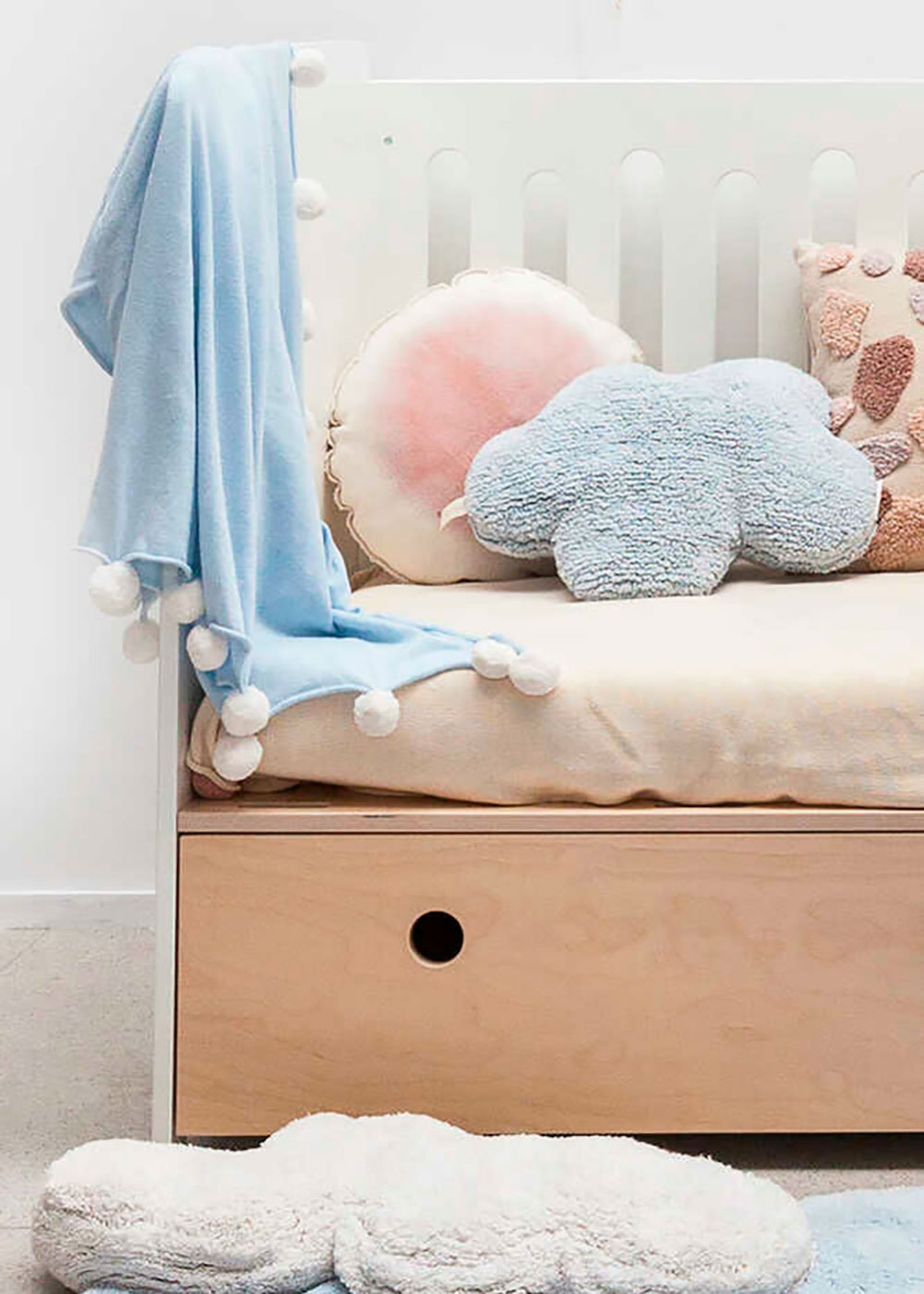 Lorena Canals - Children's blanket - Baby Blanket Bubbly - Soft Blue