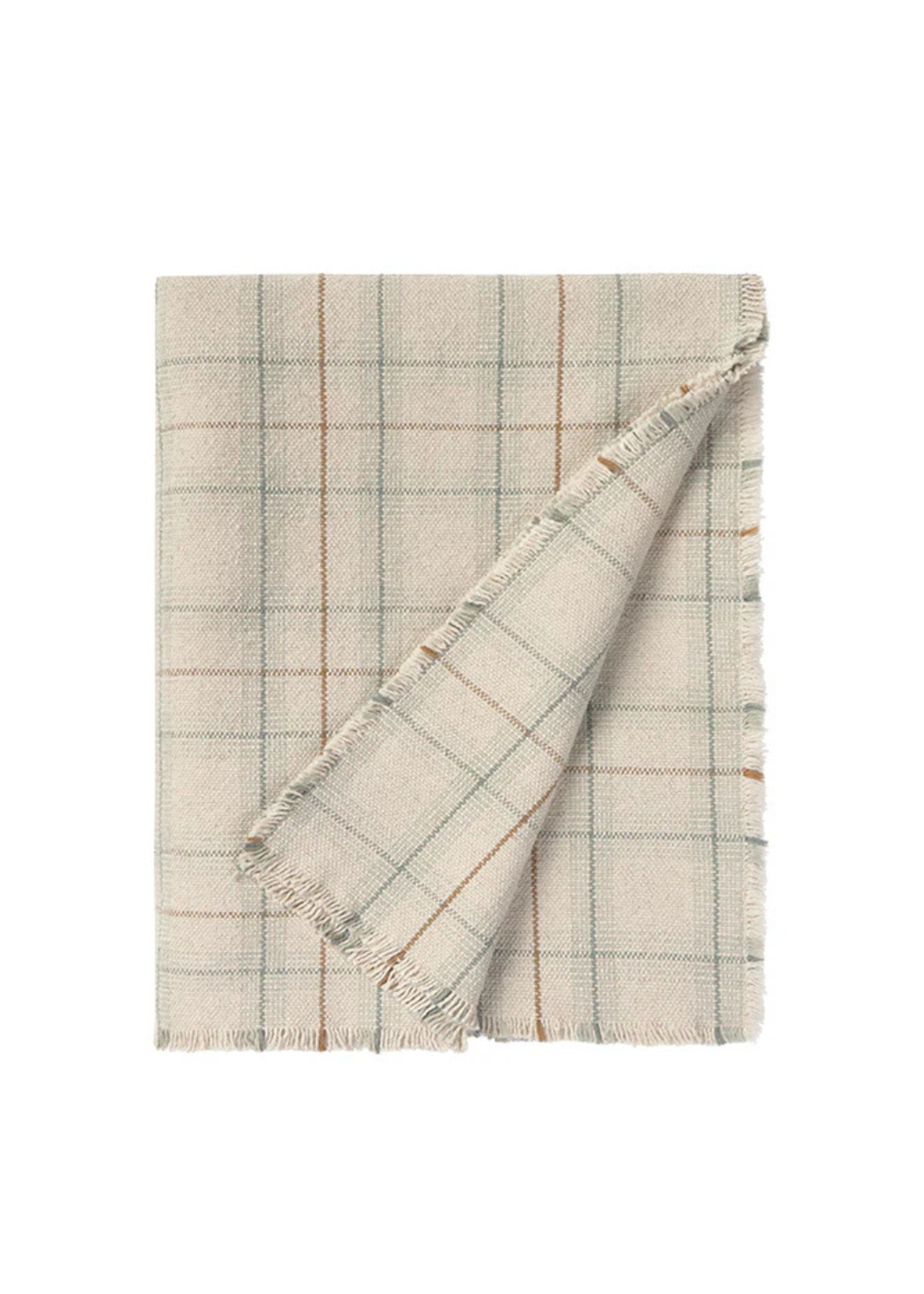 Lorena Canals - Kinderdecke - Handloom Kid Bed Throw Tartan - Blue Sage