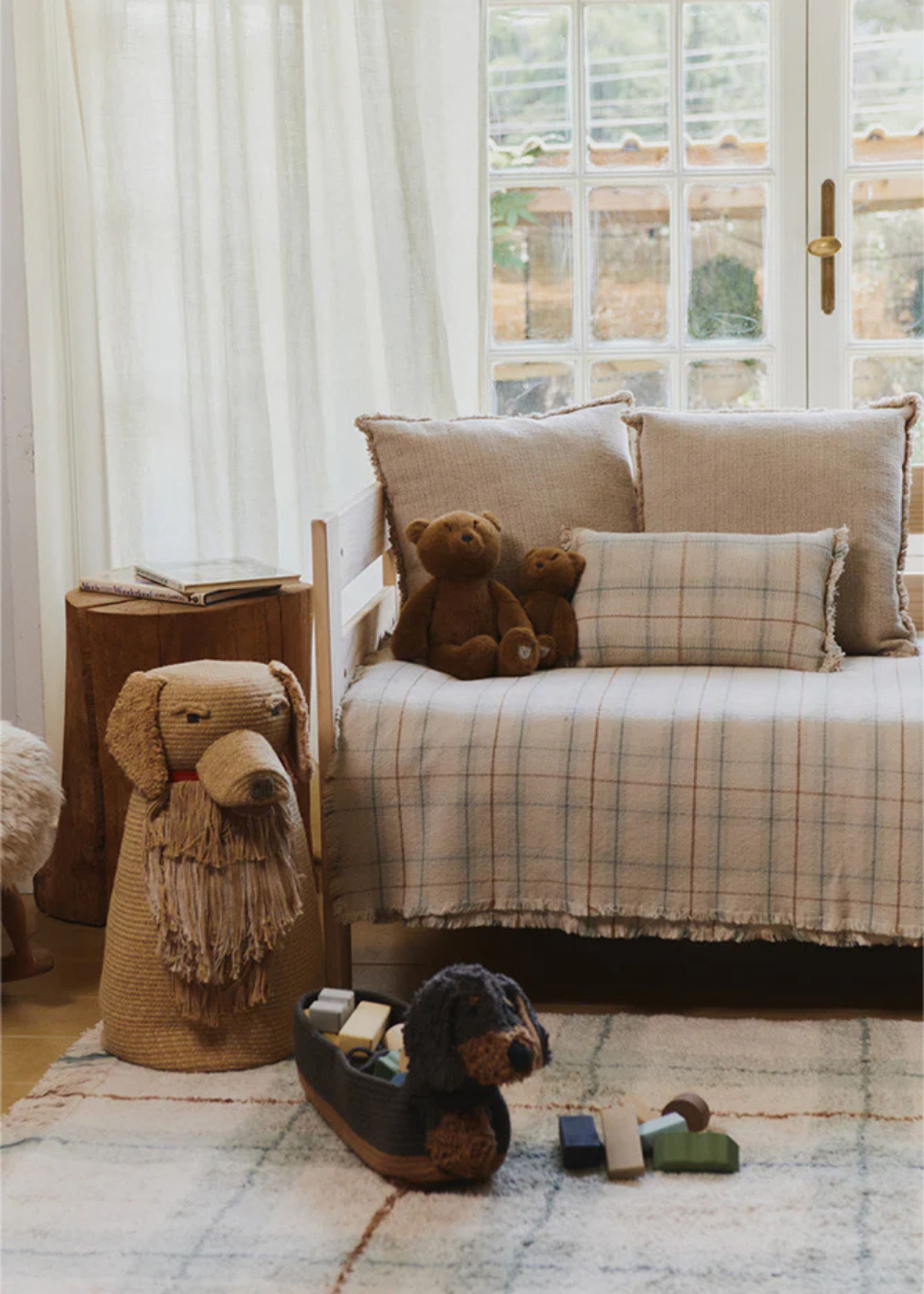 Lorena Canals - Kinderdecke - Handloom Kid Bed Throw Tartan - Blue Sage