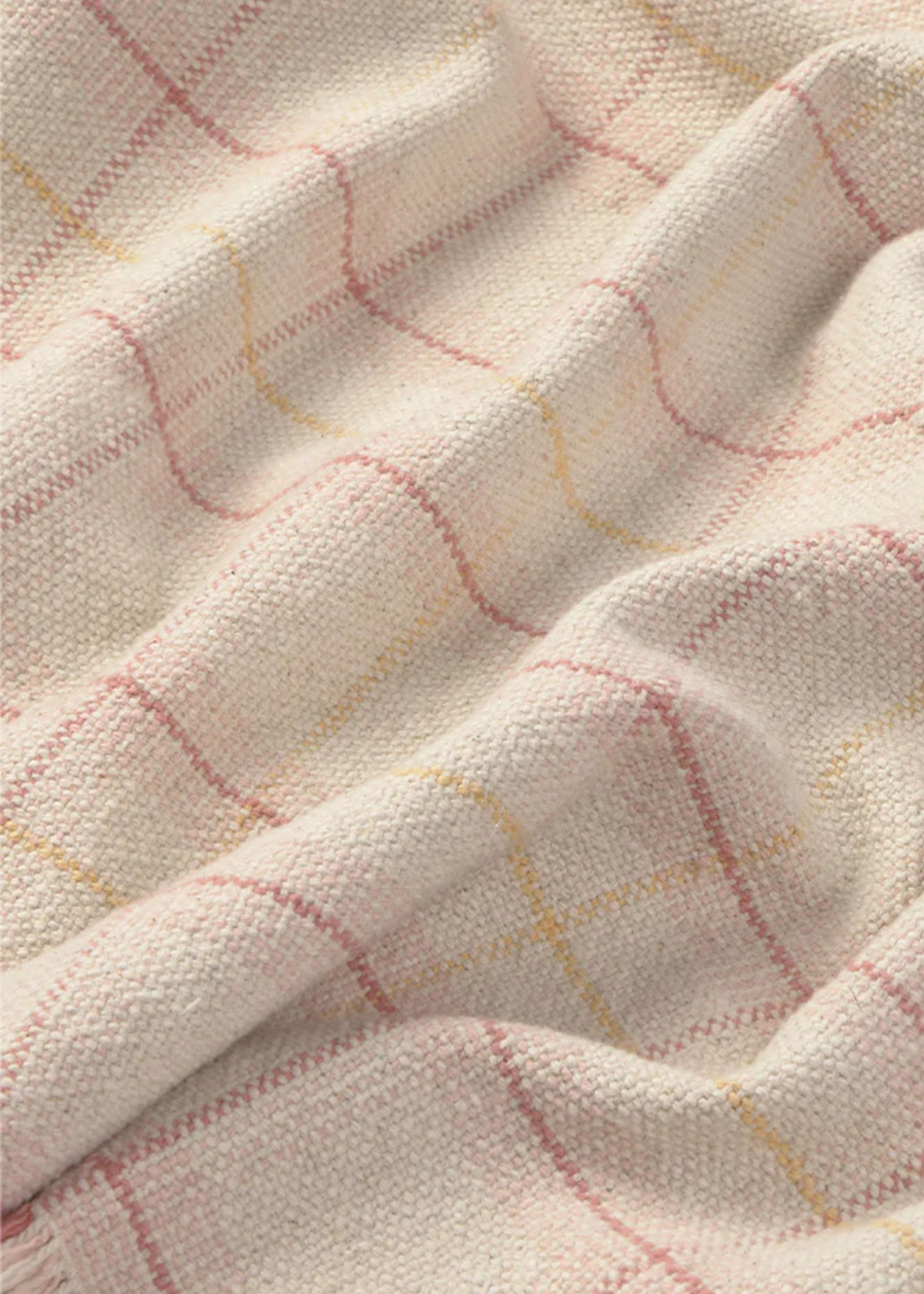 Lorena Canals - Couverture pour enfants - Handloom Kid Bed Throw Tartan - Rose