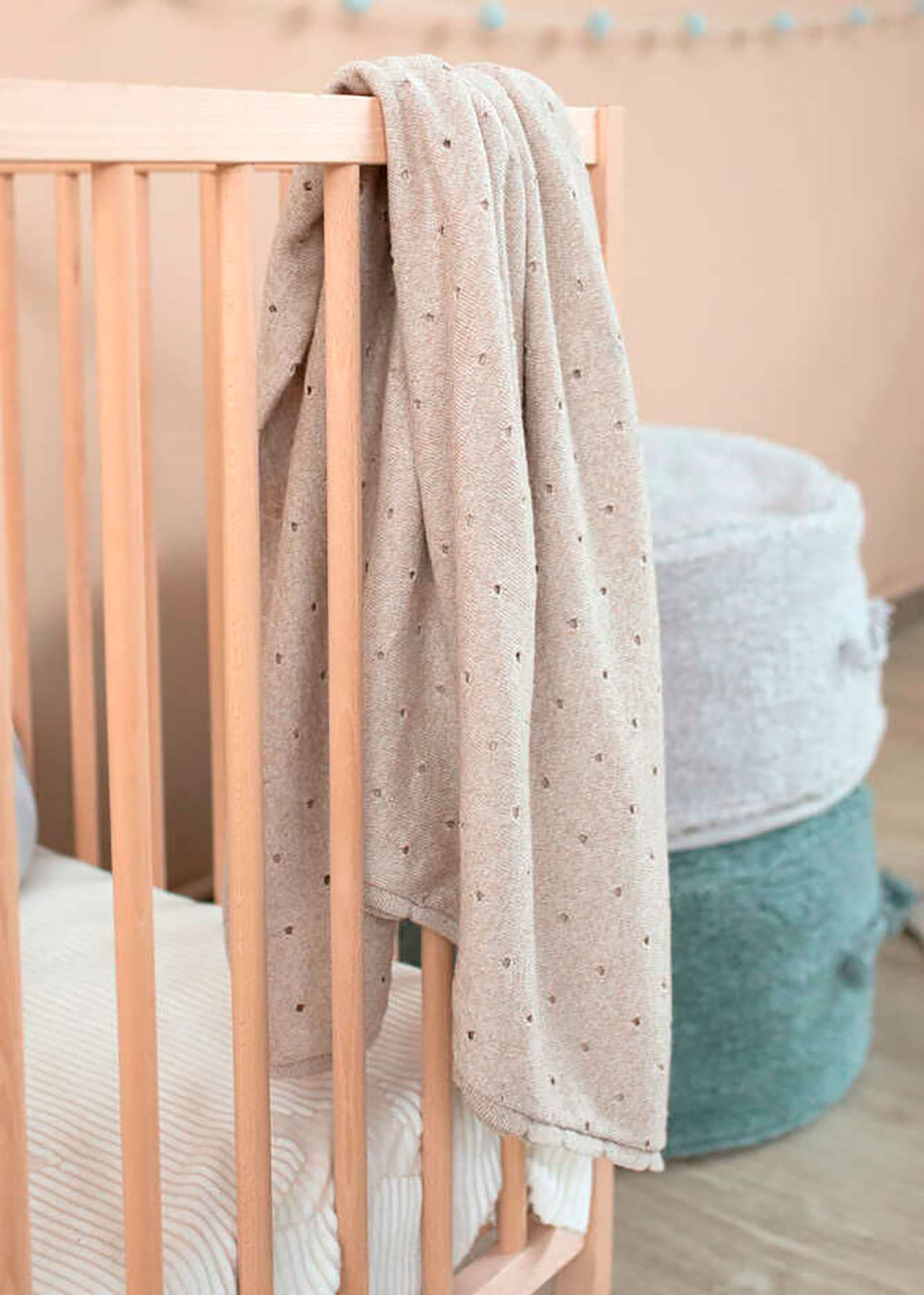 Lorena Canals - Koc dla dzieci - Knitted Baby Blanket - Dune White