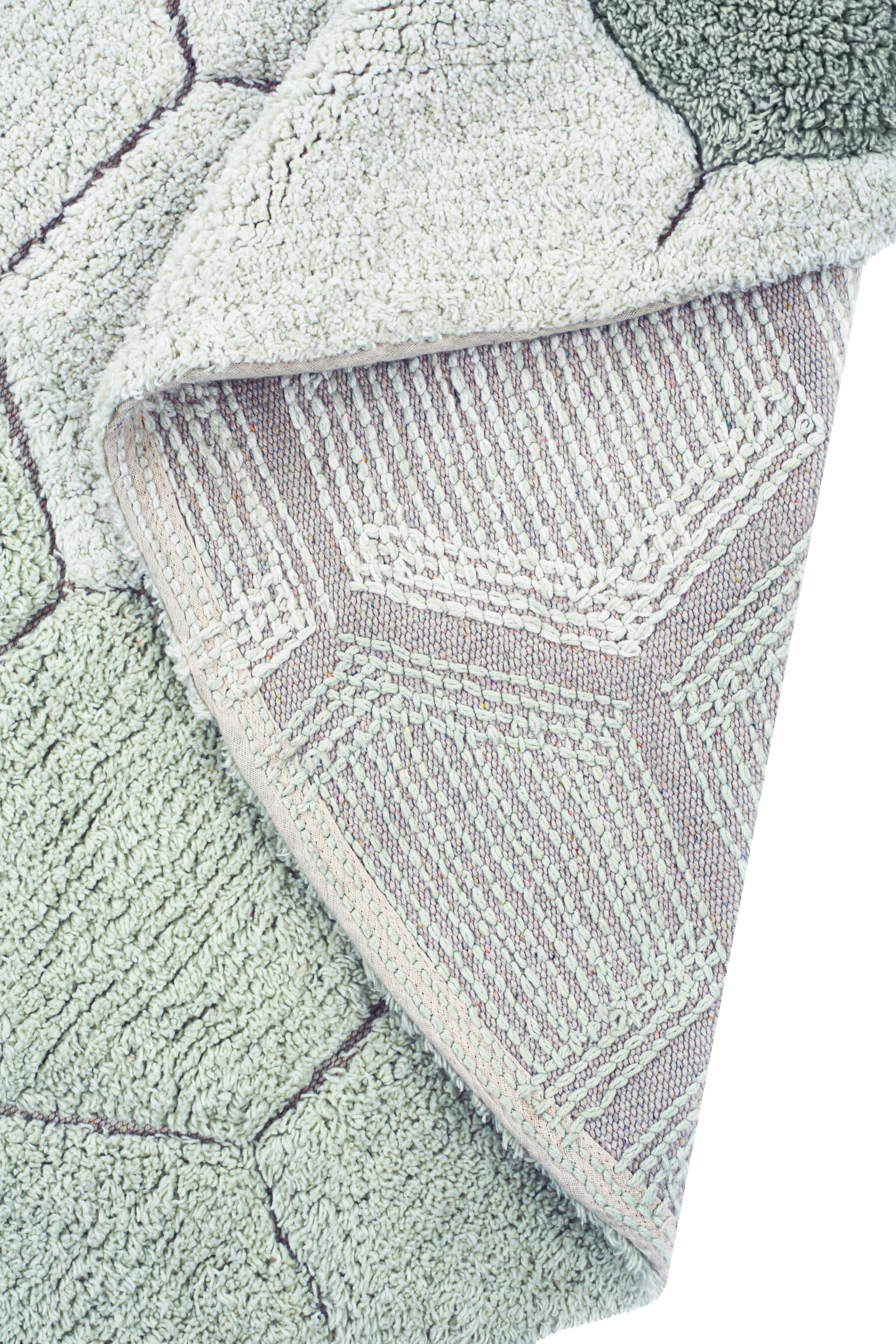 Lorena Canals - Børnetæppe - Rundt tæppe honeycomb - Blue sage