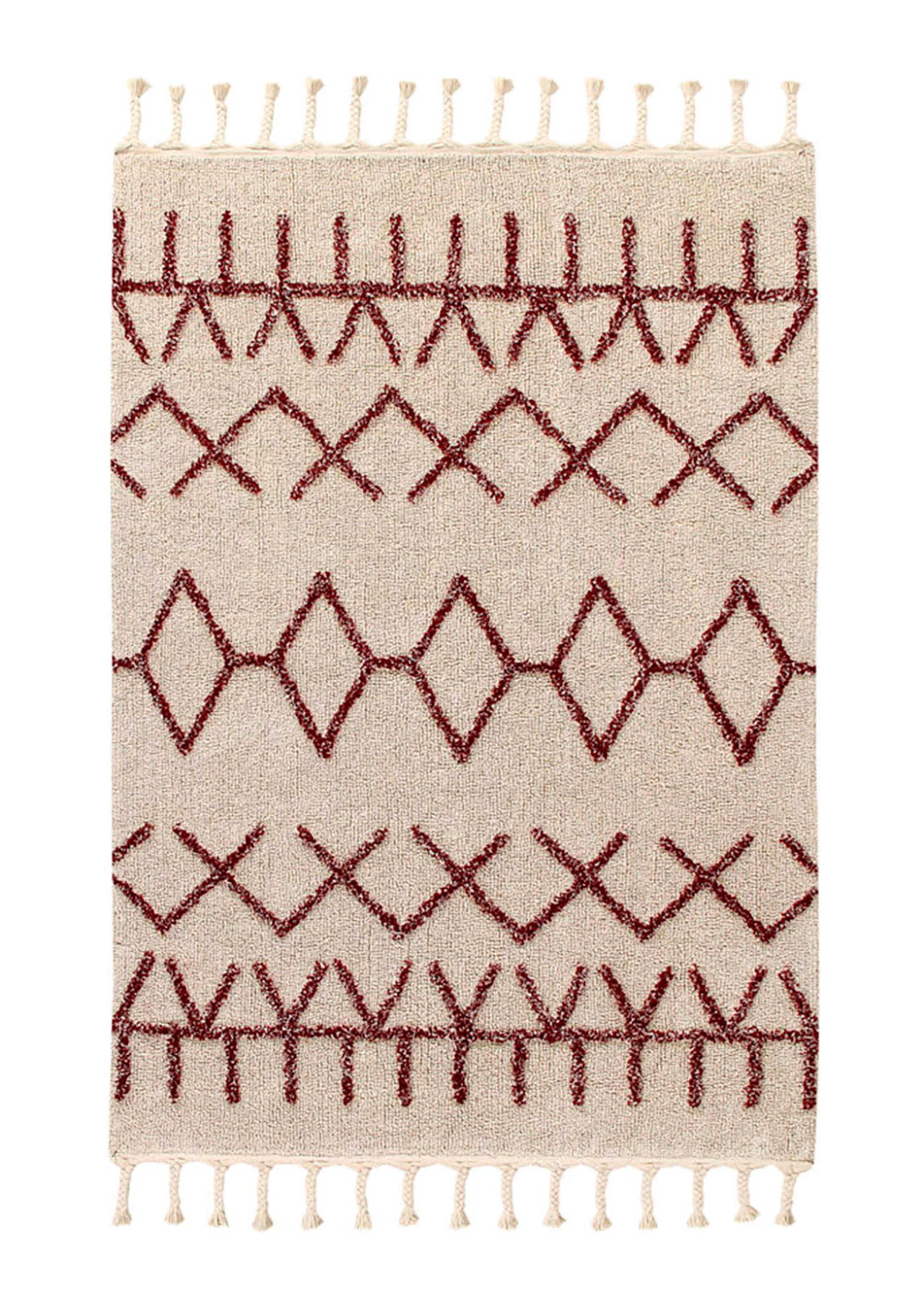 Lorena Canals - Teppich - Washable Bereber Burgundy - Burgundy