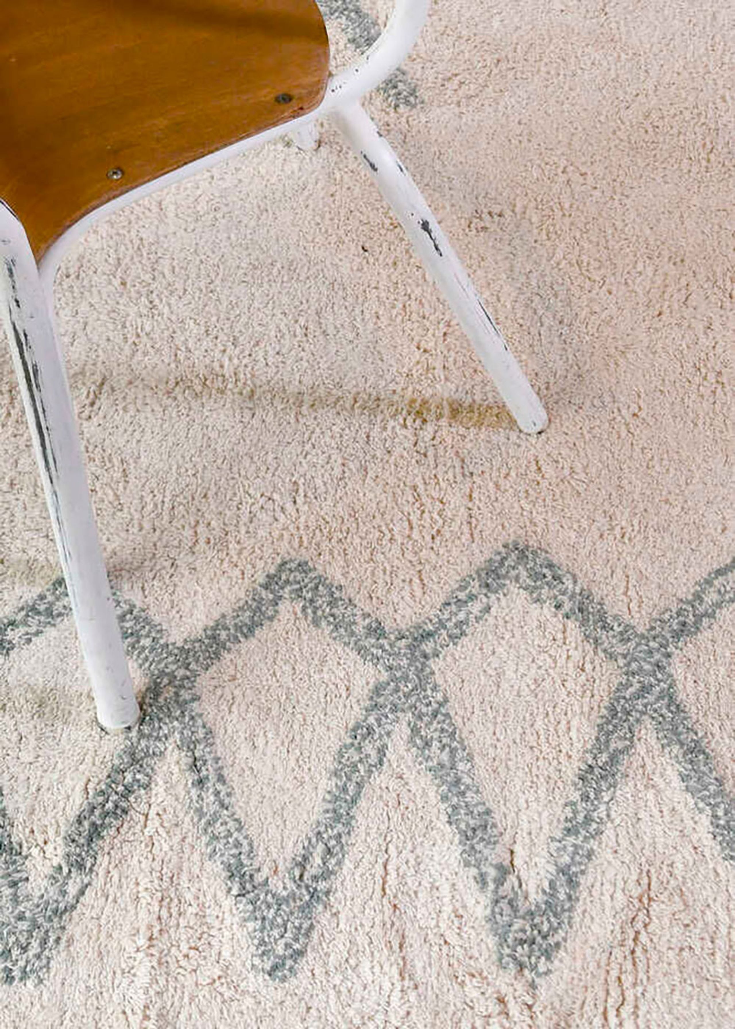 Lorena Canals - Tappeto - Washable Rug Atlas Natural - Vintage Blue