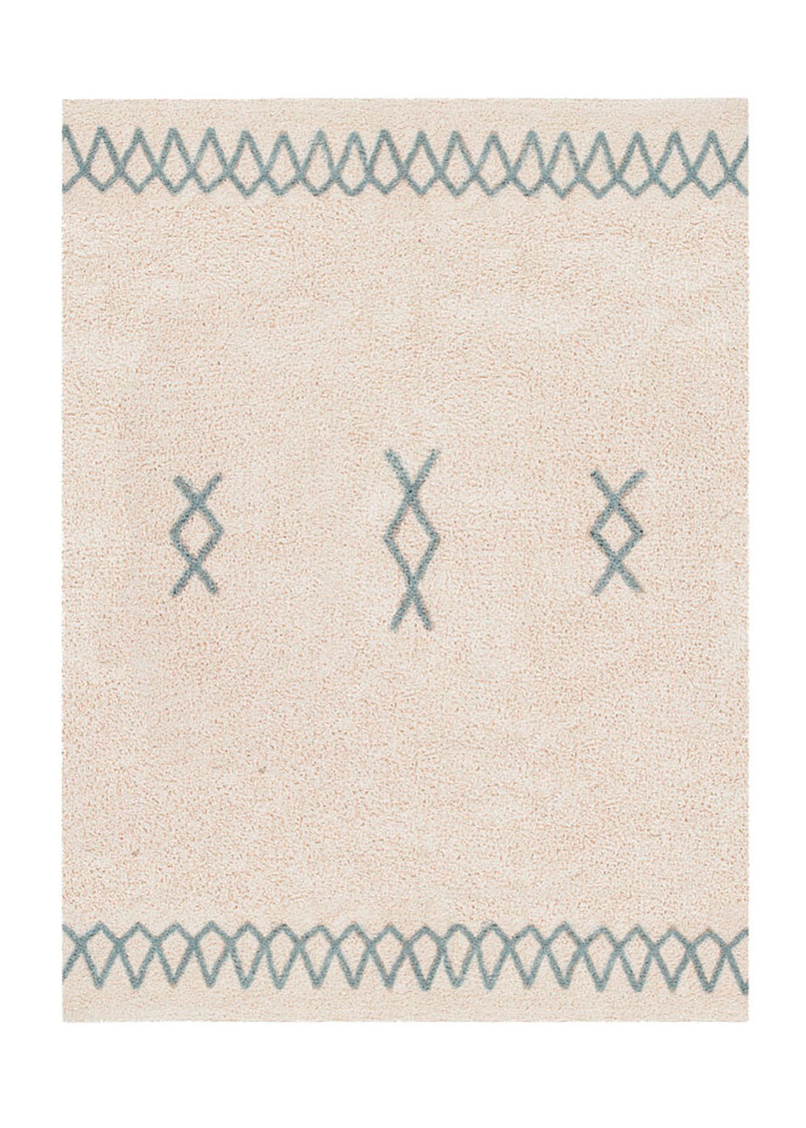 Lorena Canals - Tappeto - Washable Rug Atlas Natural - Vintage Blue
