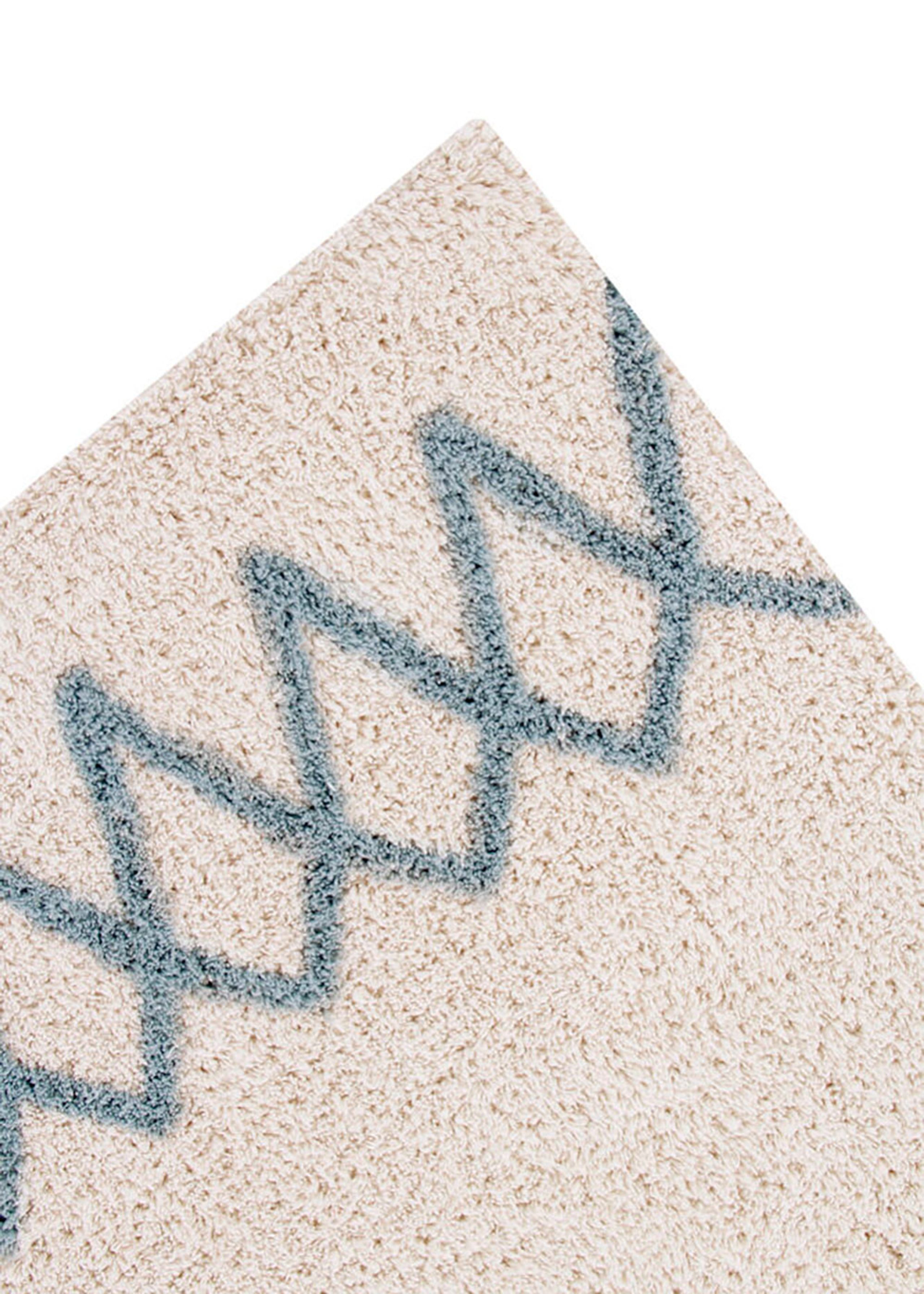 Lorena Canals - Tappeto - Washable Rug Atlas Natural - Vintage Blue