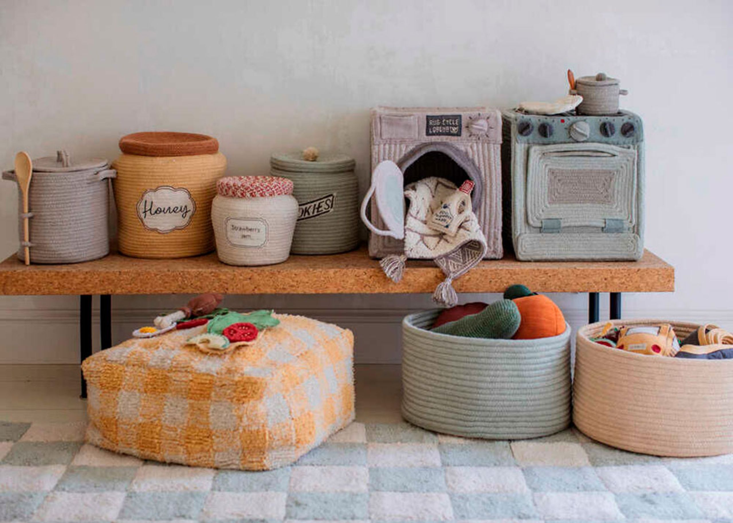 Lorena Canals - Teppich - Washable Rug Kitchen Tiles - Blue Sage